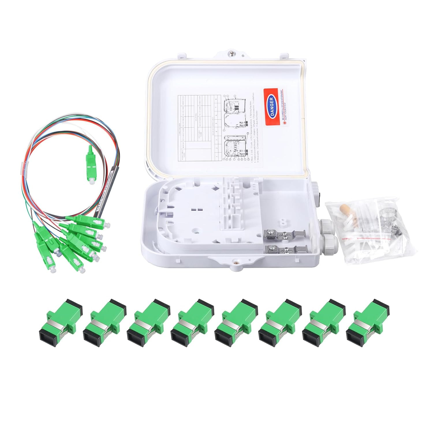 8 Core Fiber Optical Terminal Box Fiber Optic Distribution Enclosure FTTH Fiber