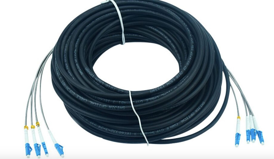75M Outdoor LC-LC UPC 4 Strand 9/125Single Mode Fiber Optical Patch cable -3456