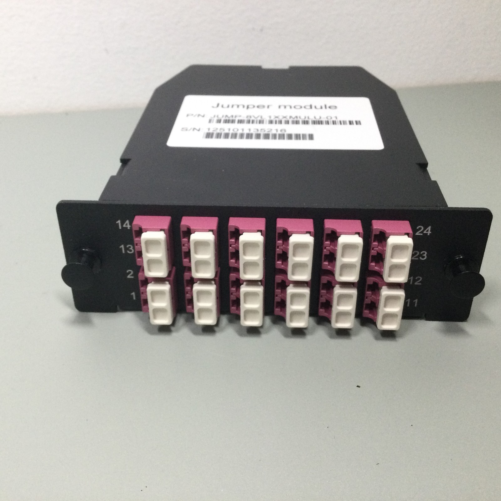 FHD MPO-LC Cassette, OM4 Multimode, Type A, 24 Fibers,