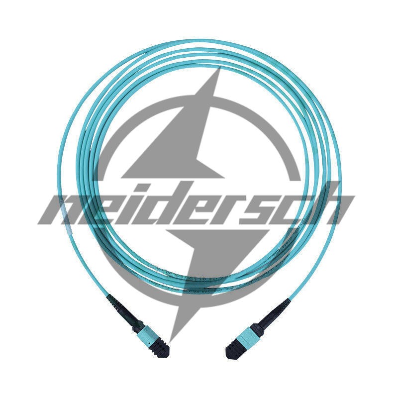 Multimode OM3 Fiber Patch Cord MPO/MTP Female Trunk Cable 12 Fibers Type A 10M