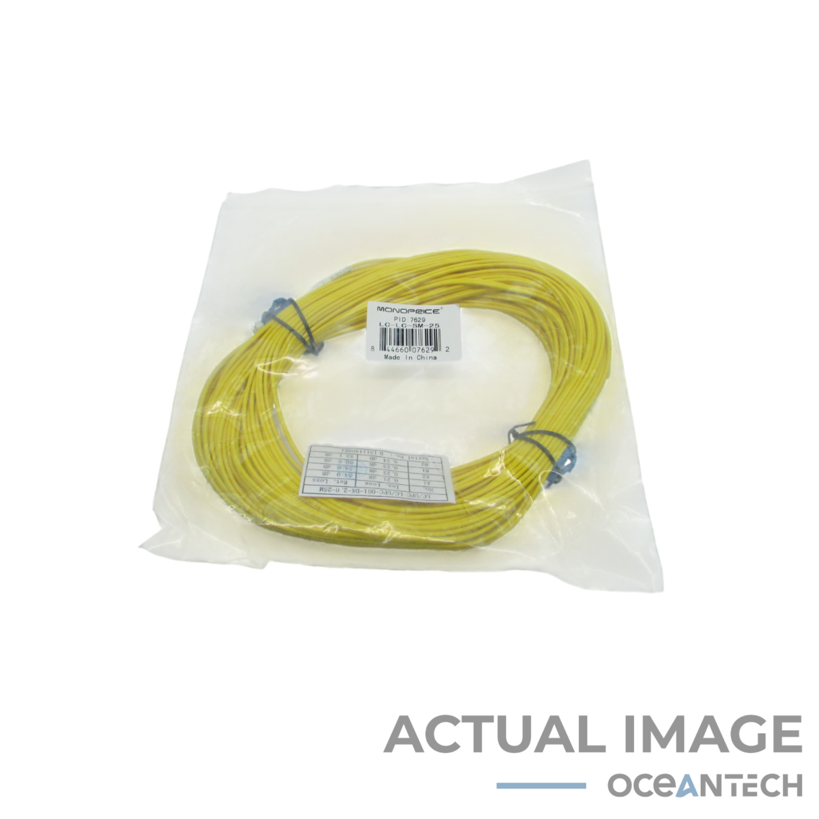 New Monoprice LC-LC-SM-25 25 Ft LC/LC Sm 9/125 Fiber Optic Cable
