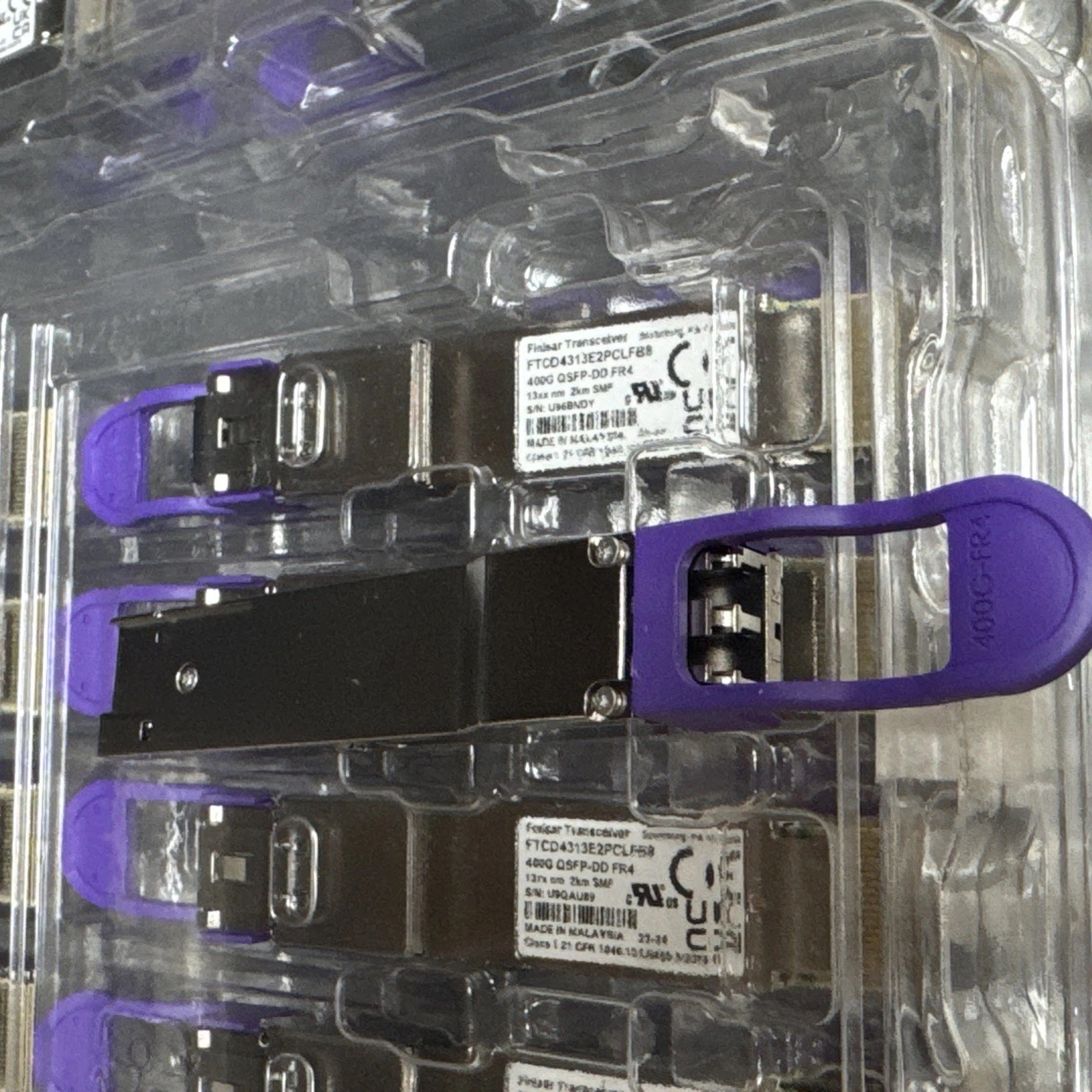10 X FINISAR FTCD4313E2PCLFB8 Transceiver 400G QSFP-DD FR4 13XX nm 3km SMF 10