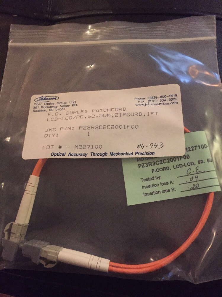 Lot Of 12 Duplex Patch Cord Fiber 1 Ft T8