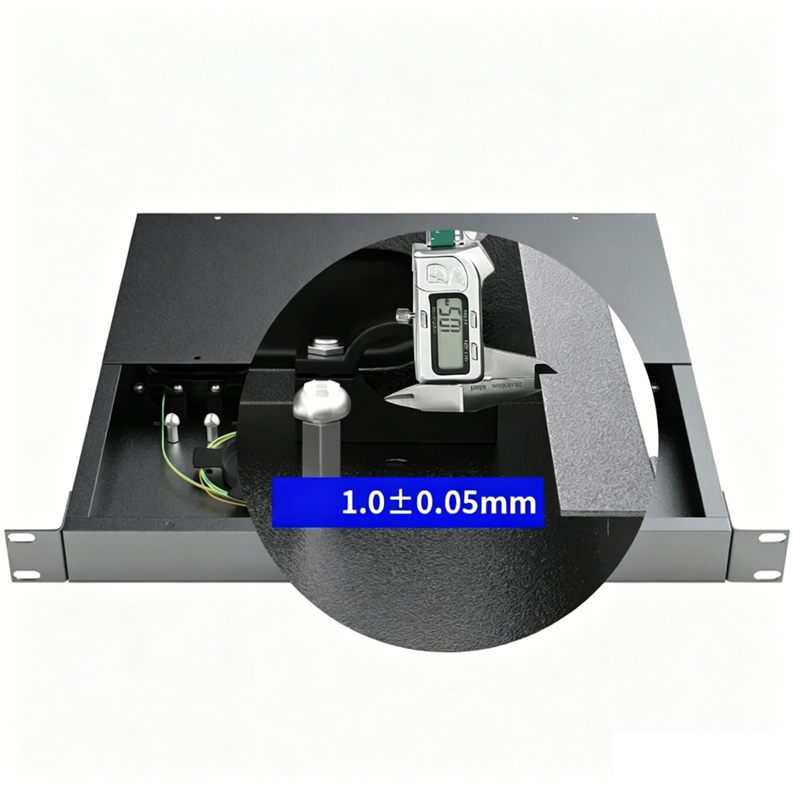 1U 19″ 6 Port Fiber Optic Patch Panel Box FTTH SC/FC/LC/ST UPC Adapters Pigtails