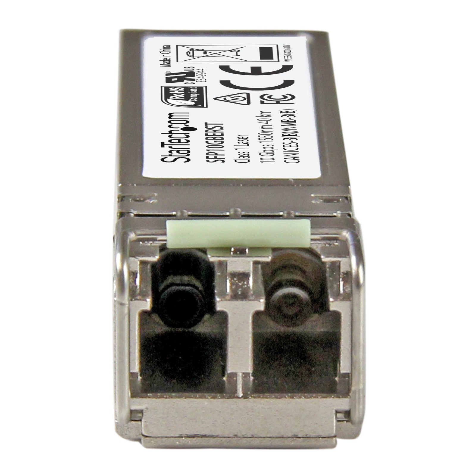 StarTech.com MSA Uncoded Compatible SFP+ Module – 10GBASE-ER – Single, Grey