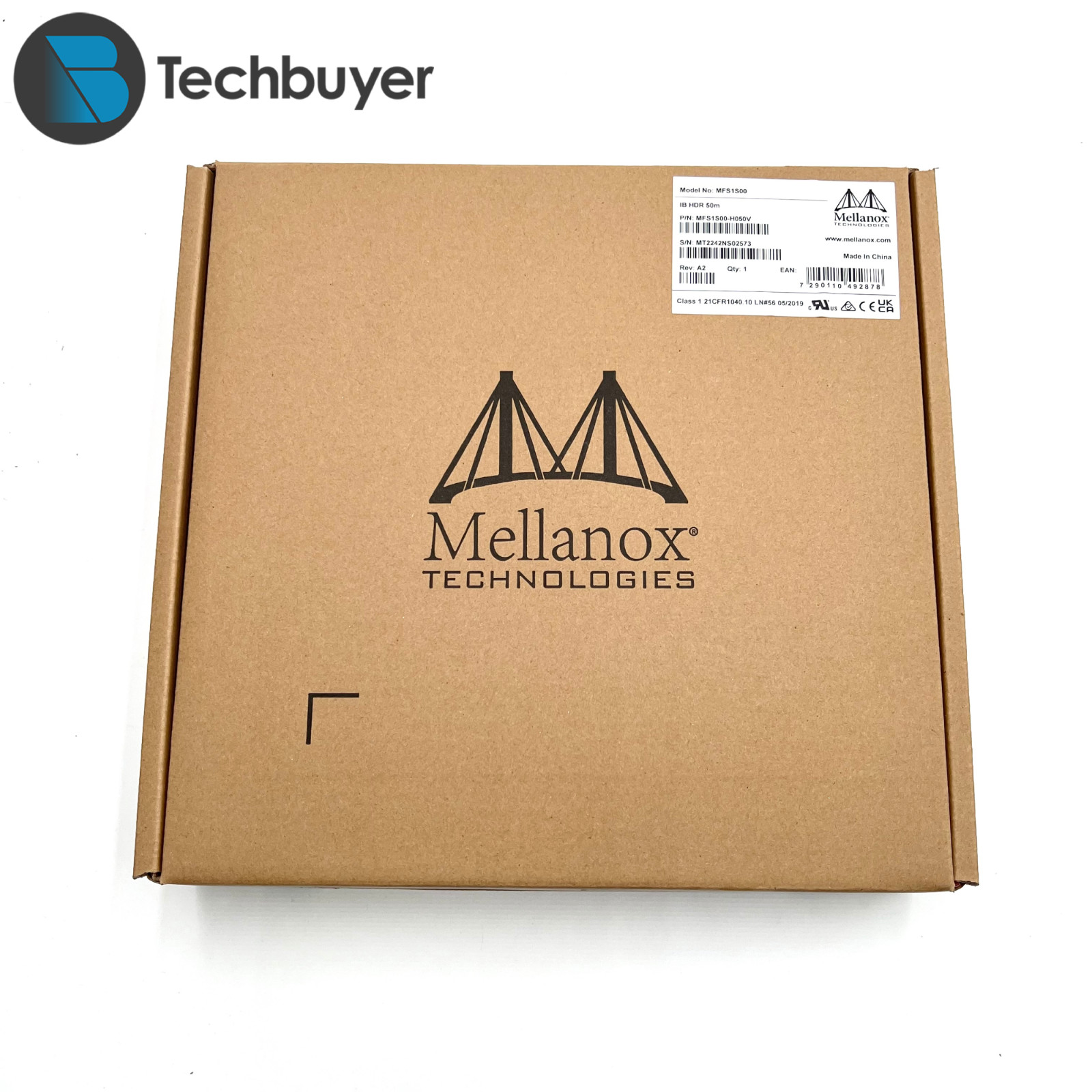 MFS1S00-H050V MELLANOX MFS1S00 Active Optical Cable up to 200Gbs QSFP56 50m