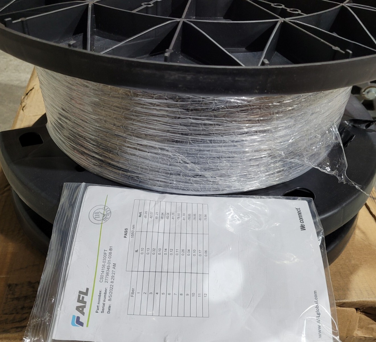 AFL 300′ Fiber Optic Cable CS014156 ATF, LM, 012
