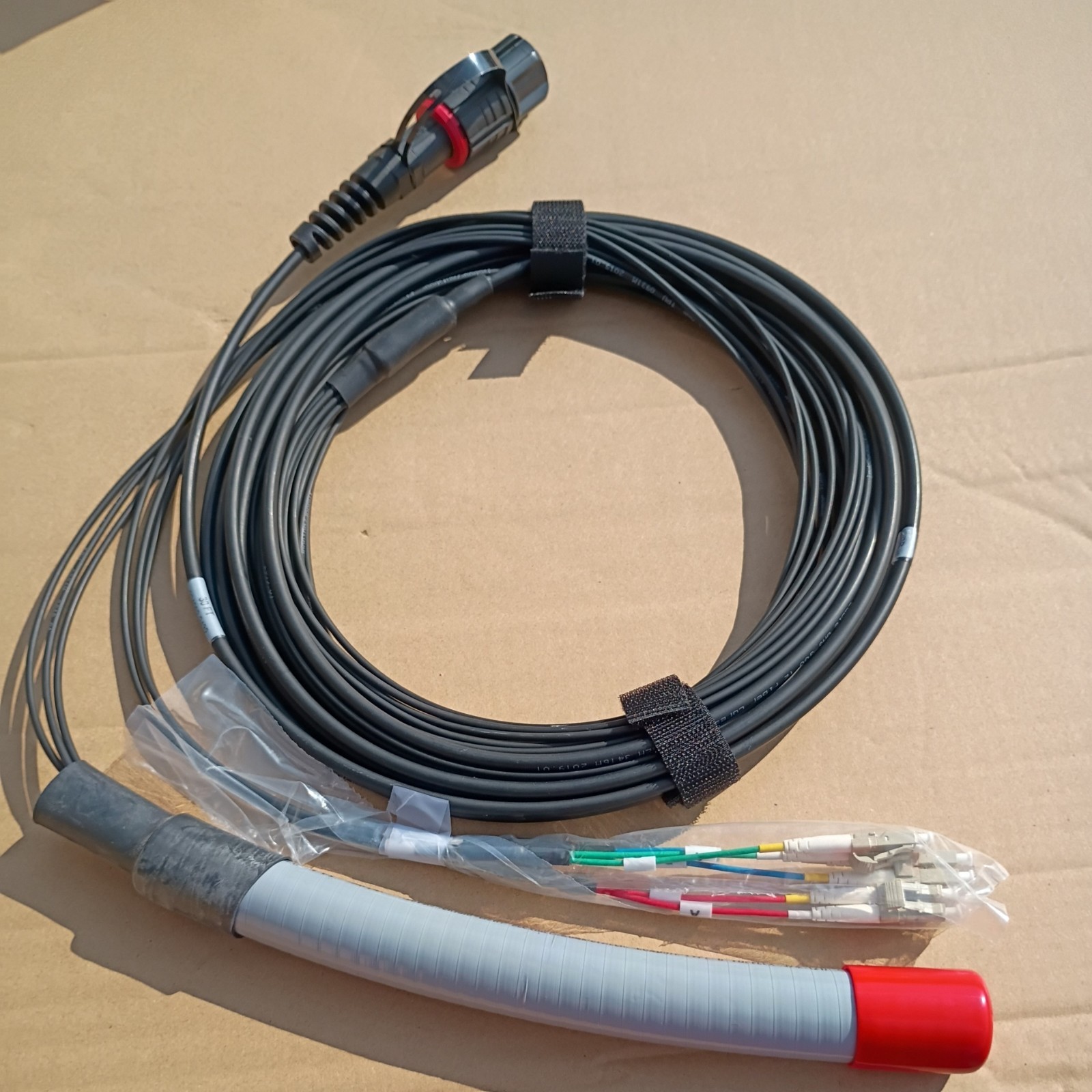 SENKO OM3 MPO to 12 LC Fiber Cable 30FT Armored LSZH 50um MMF