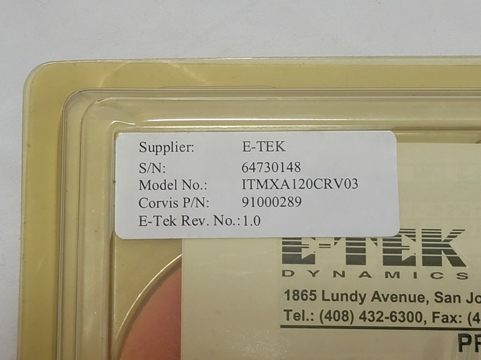 E-TEK Dynamics Model ITMXA120CRV03 WDM Isolator Unit jds uniphase etek