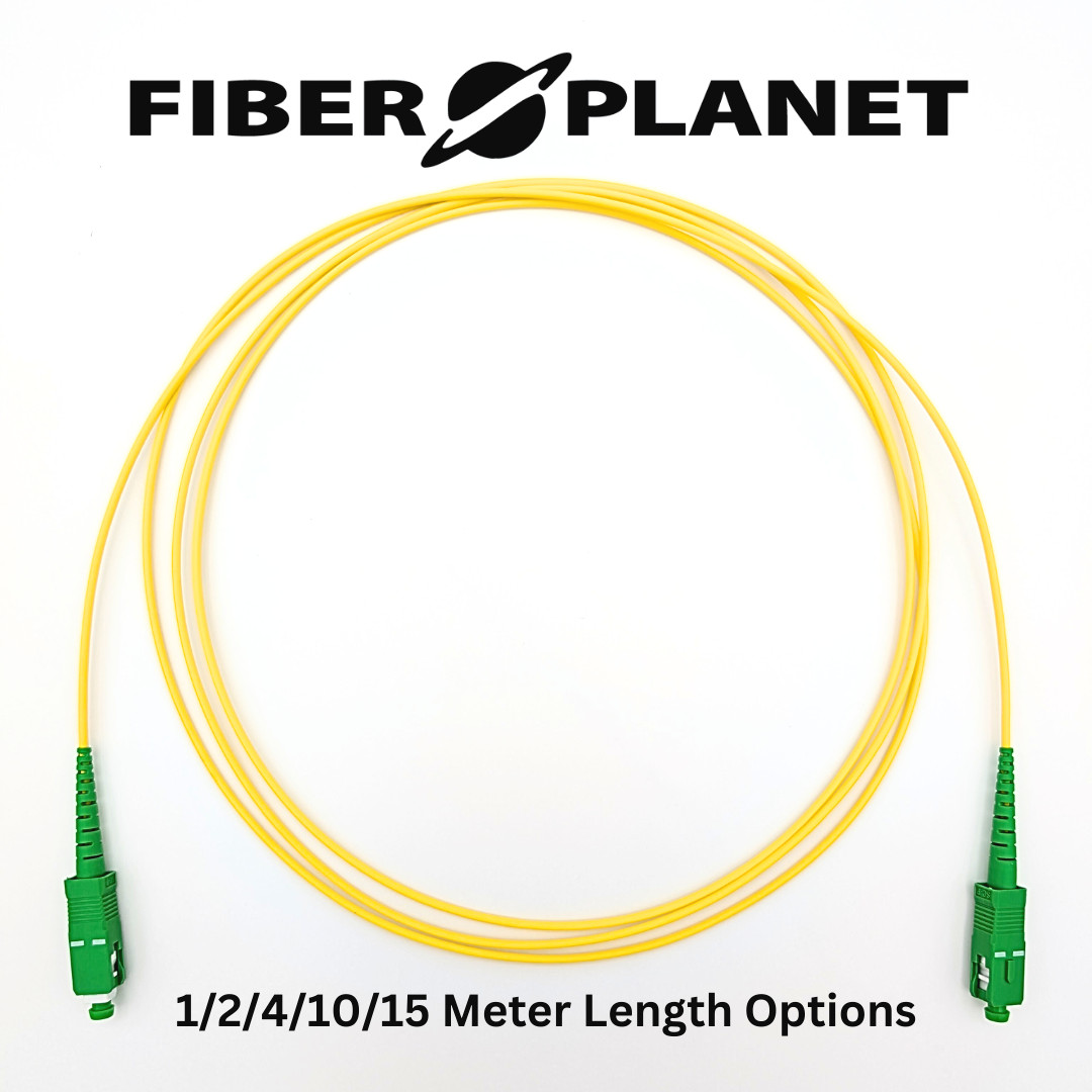 1-15m SC APC to SC APC Simplex OS2 Single-Mode Fiber Optic Patch Cable – Jumper