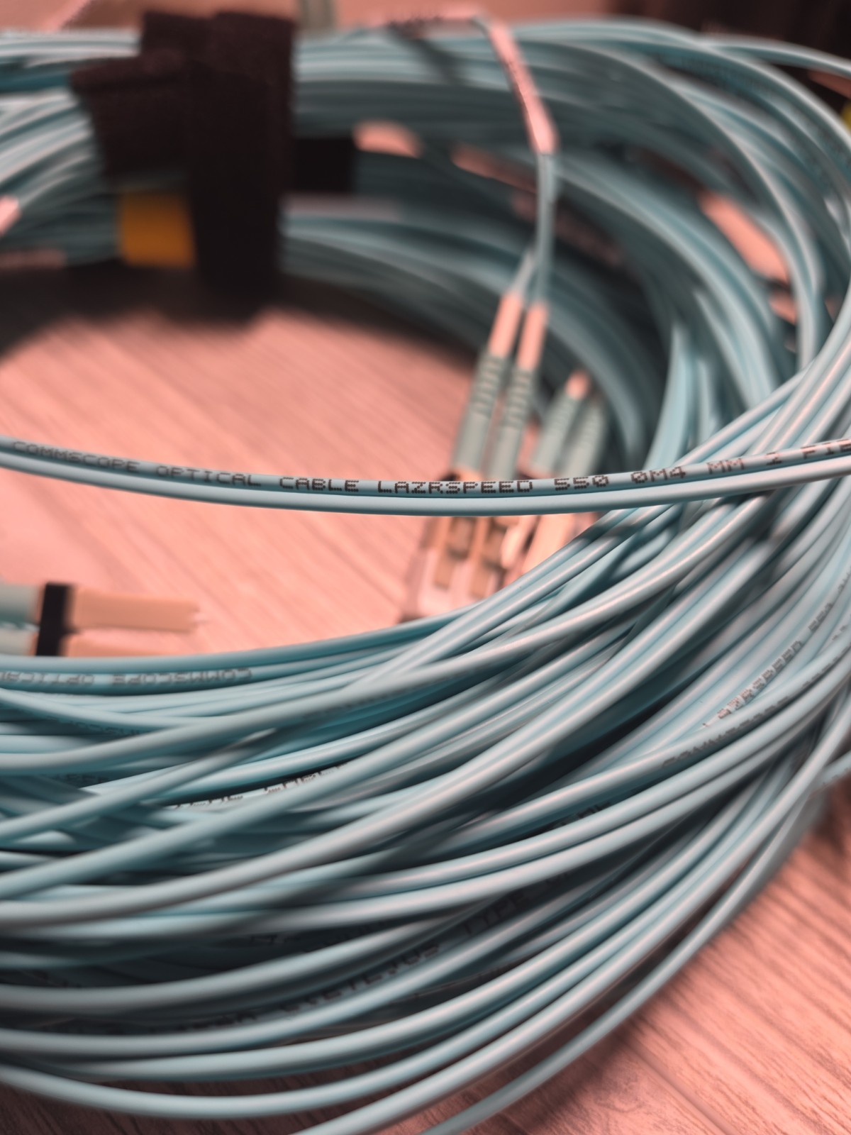 BULK LOT (124) CommScope OM4 Multimode Fiber Patch Cables Duplex LC-LC Clean