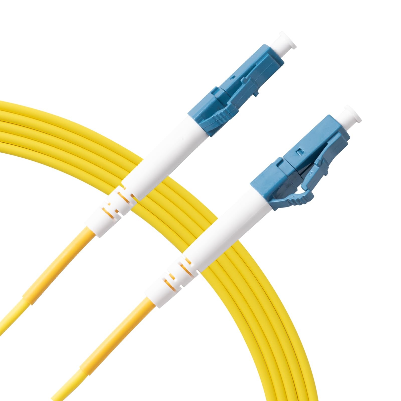 5 PCS OS2 LC To LC Fiber Patch Cable 10GB 9/125 SM Simplex LSZH Yellow 2M