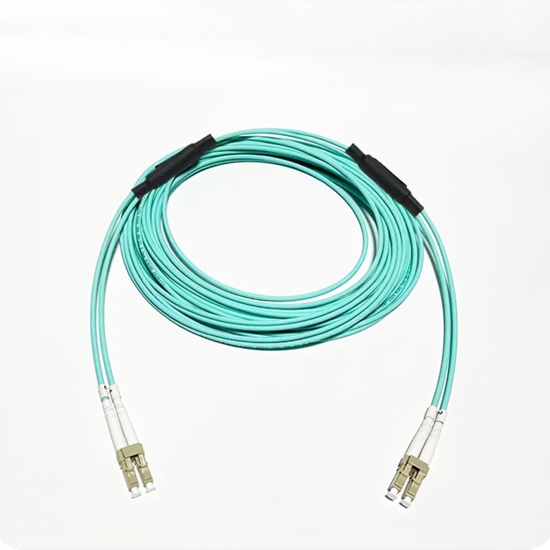 40M LC-LC DUPLEX 10 GIGABIT OM3 50/125 MULTIMODE Armored FIBER OPTIC PATCH CABLE