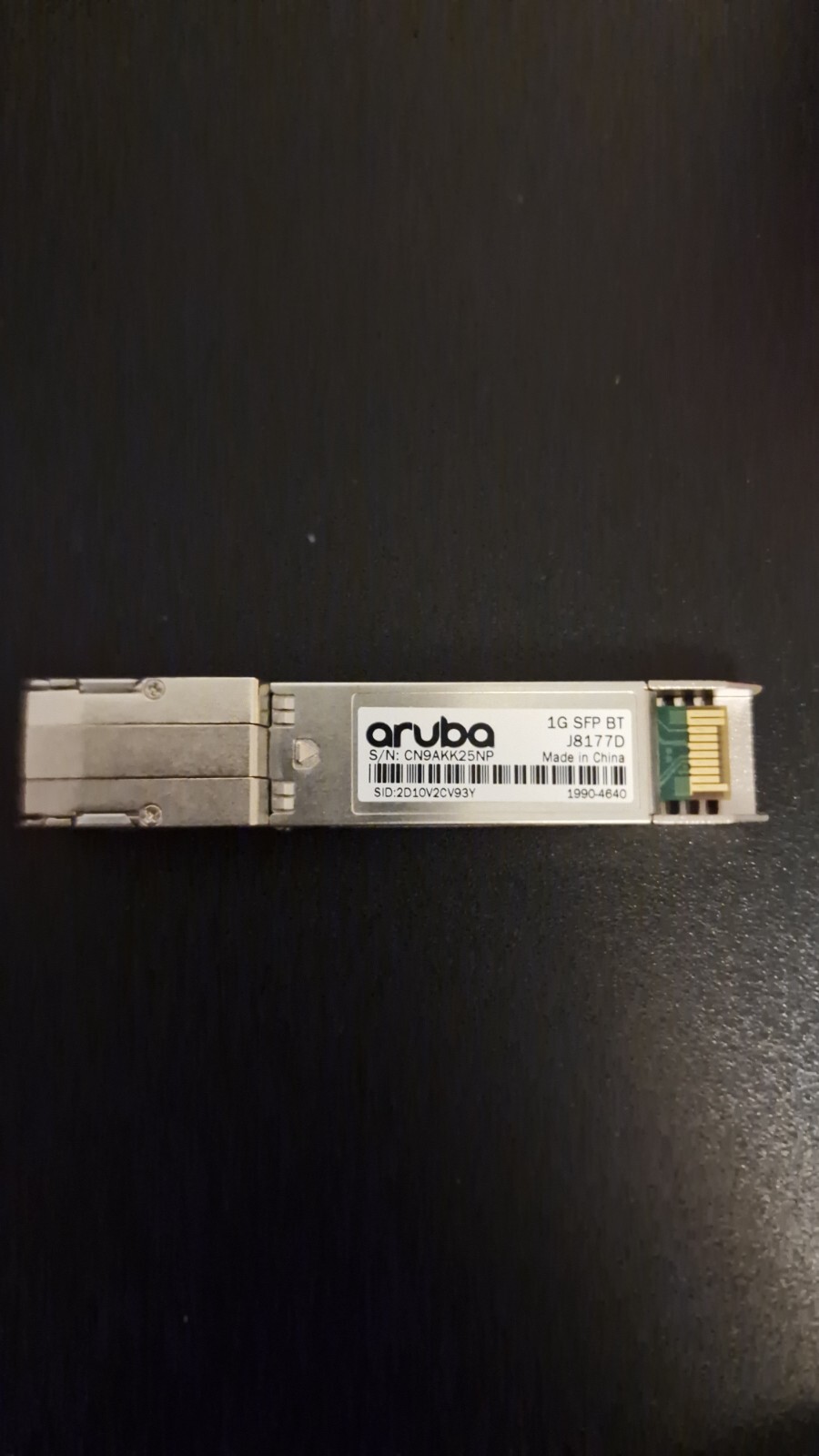 Aruba 1G SFP RJ45 T 100m Cat5e xcvr J8177D