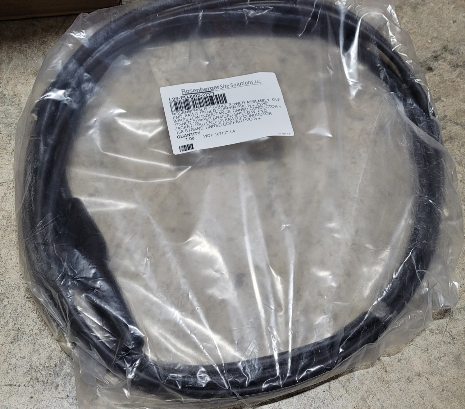 Rosenberger L99-PDJ802-27FT Y-Cable Power Assembly Brand New