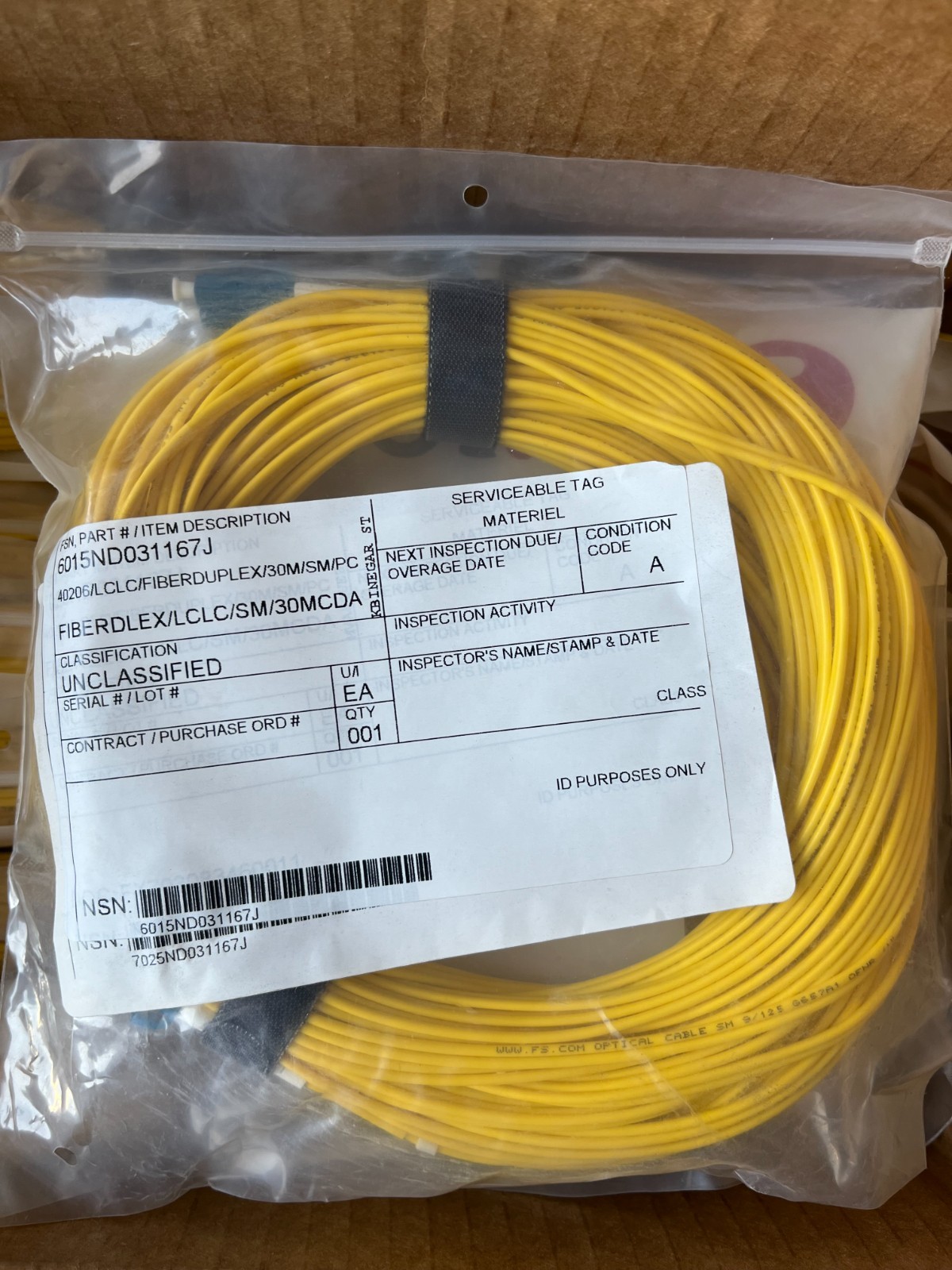 Lot of 14 30m OS2 9/125 Single Mode Fiber Patch Cable LC/UPC LC/UPC Duplex