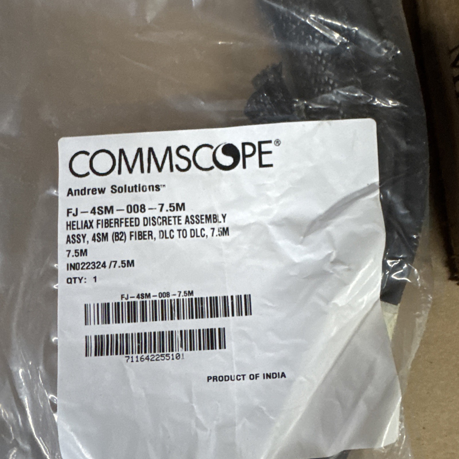 Commscope FJ-4SM-008-7.5M Heliax Fiberfeed Discrete Cable 7.5m (r4)