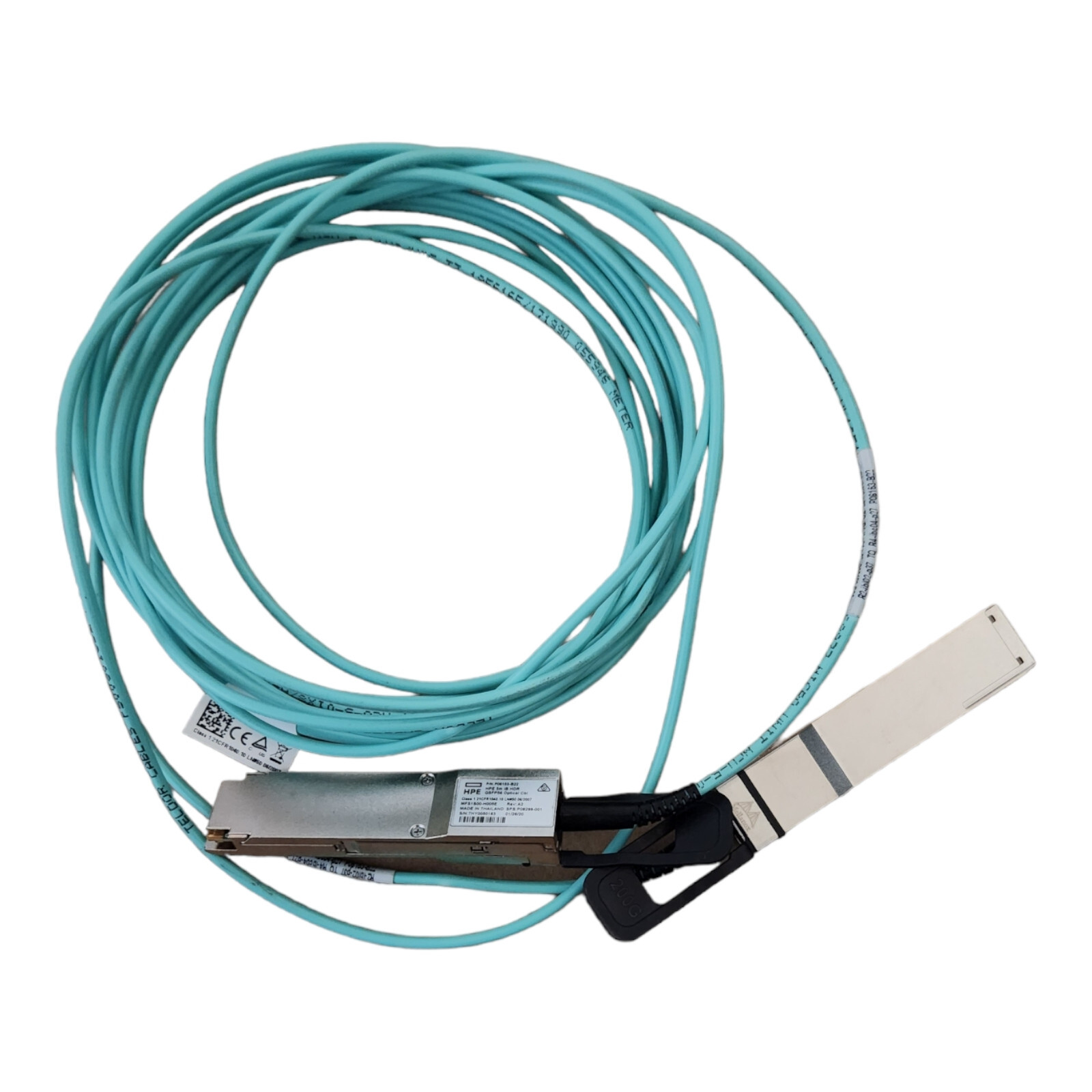 HPE Mellanox 5M InfiniBand HDR QSFP56 Optical Cable P06153-B22 MFS1S00-H005E