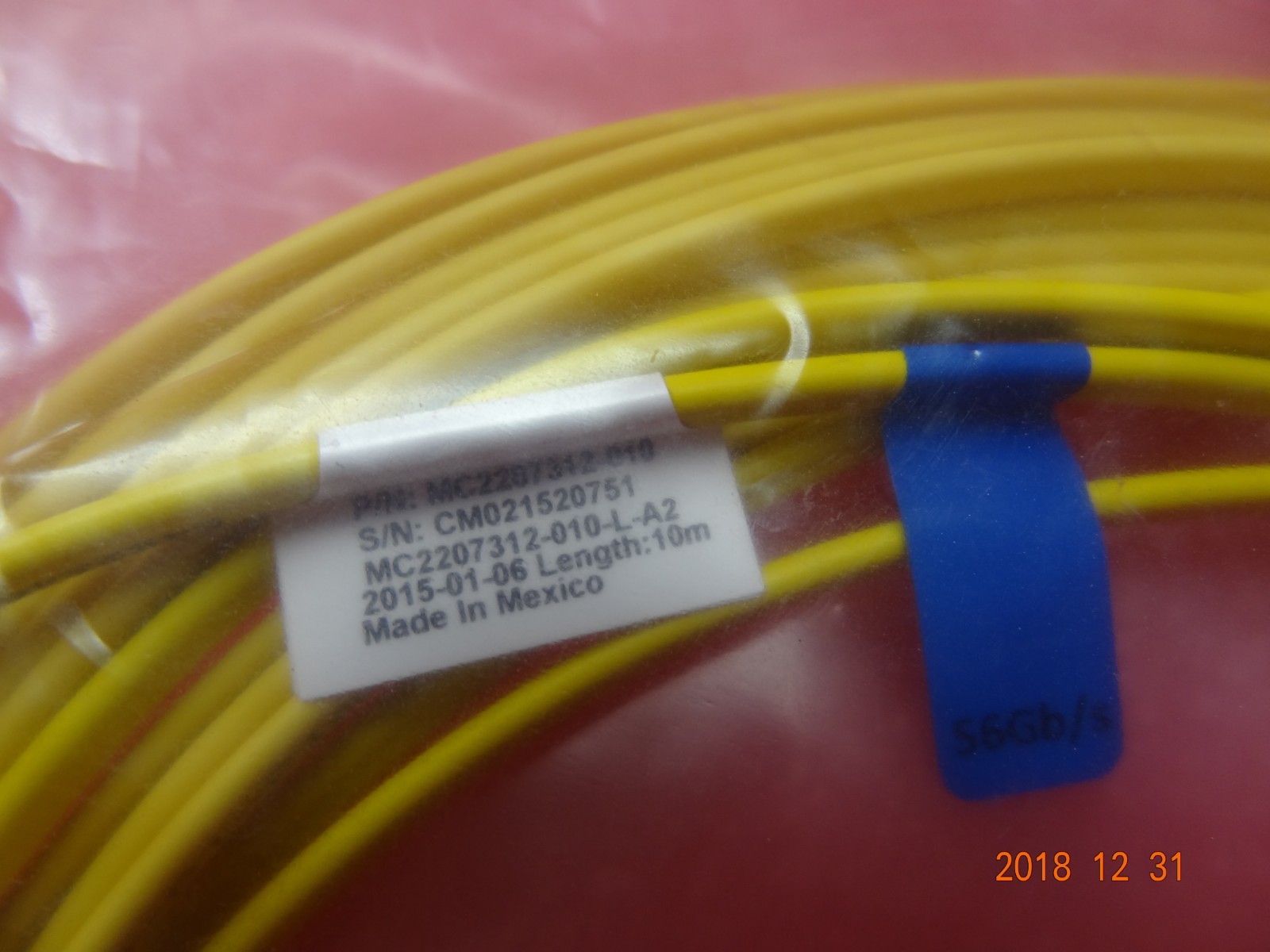 Mellanox MC2207312-010 10m Active Fiber Cable 56Gb/s QSFP #T505