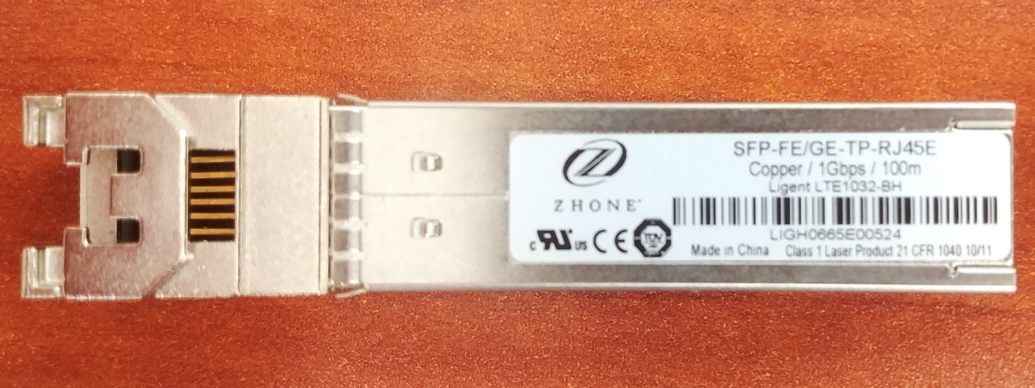 DZS Zhone New SFP-FE/GE-TP-RJ45E SFP FE/GE TP RJ45 Copper 100m