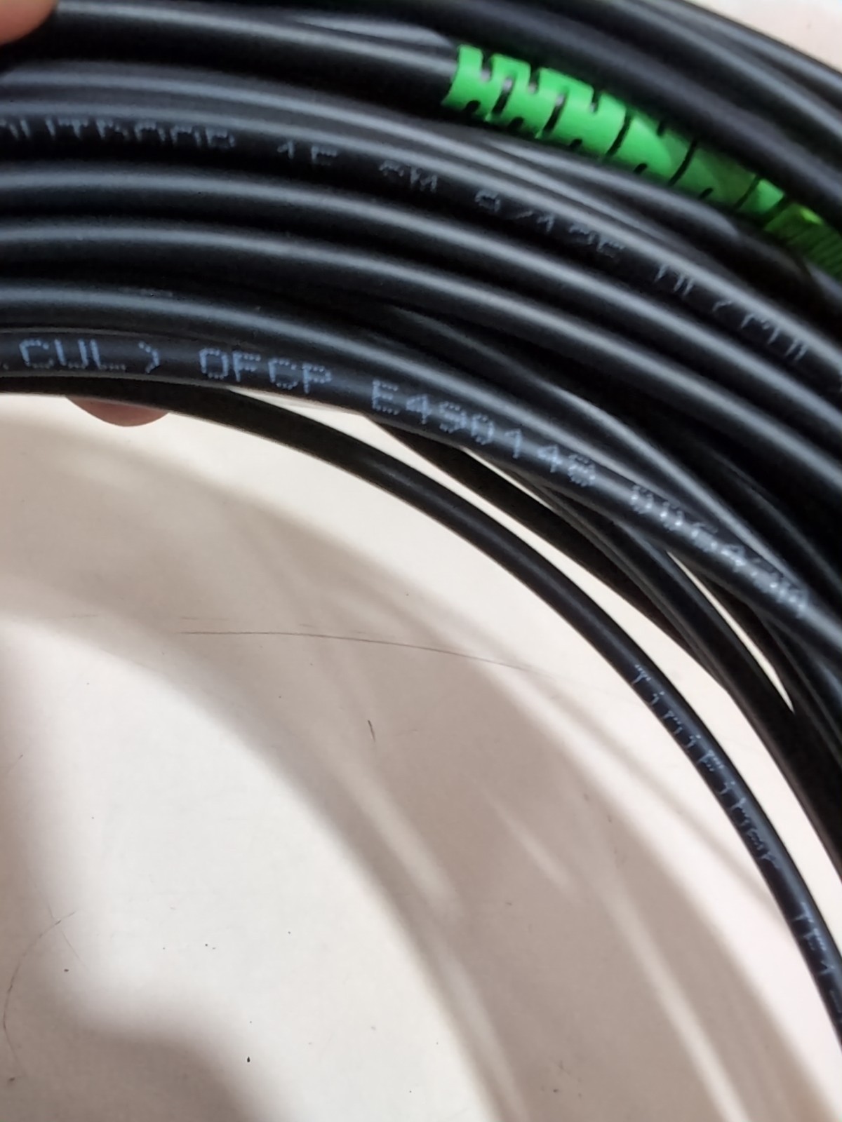 TiniFiber 30m 100ft Armored Fiber Optic Cable OS2 Single Mode SC/APC SC/APC