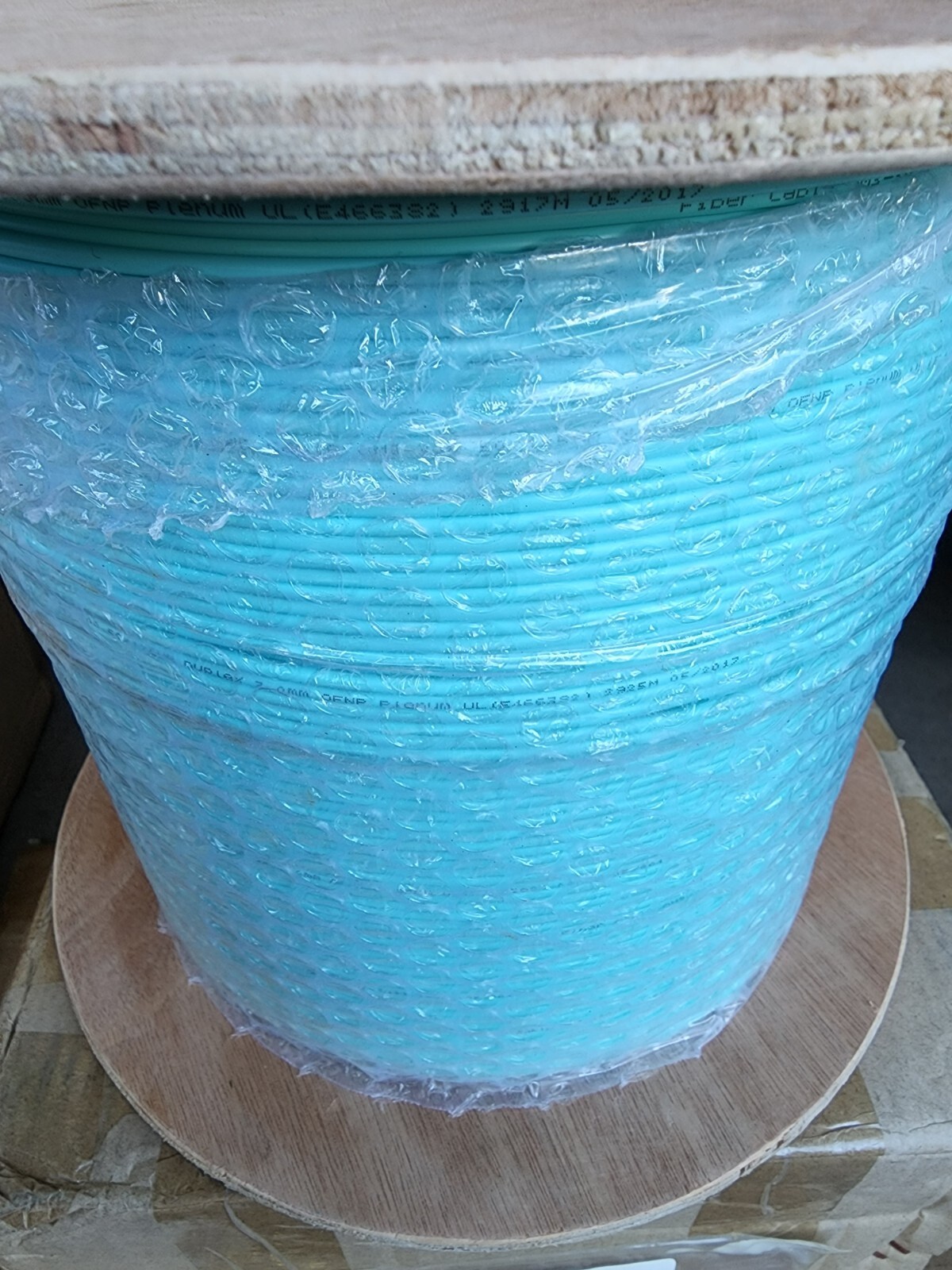 1000ft OM3, Duplex 3.0mm OFNP Flat Indoor Cable – Aqua