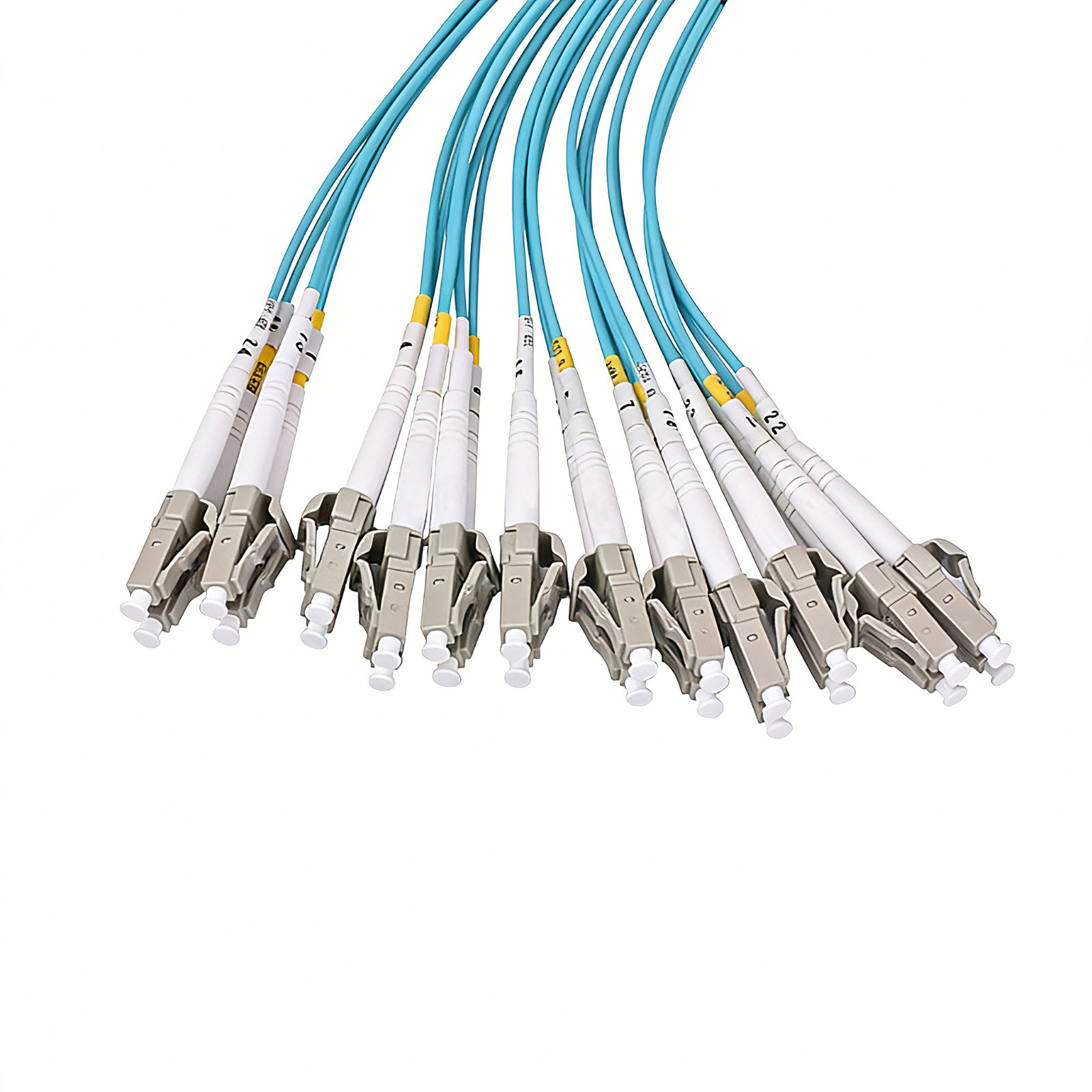 1M MPO/MTP Female to 24xLC Type A OM3 40Gb Breakout Fiber Optic Patch Cord Cable