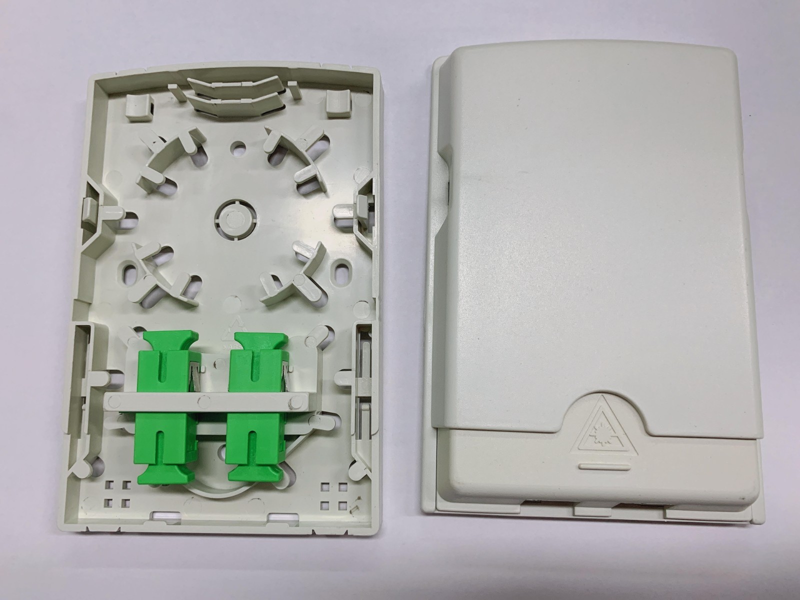 Fiber to the home fiber optic wall plate 2 port SCAPC NEW ~ slimbox coyote