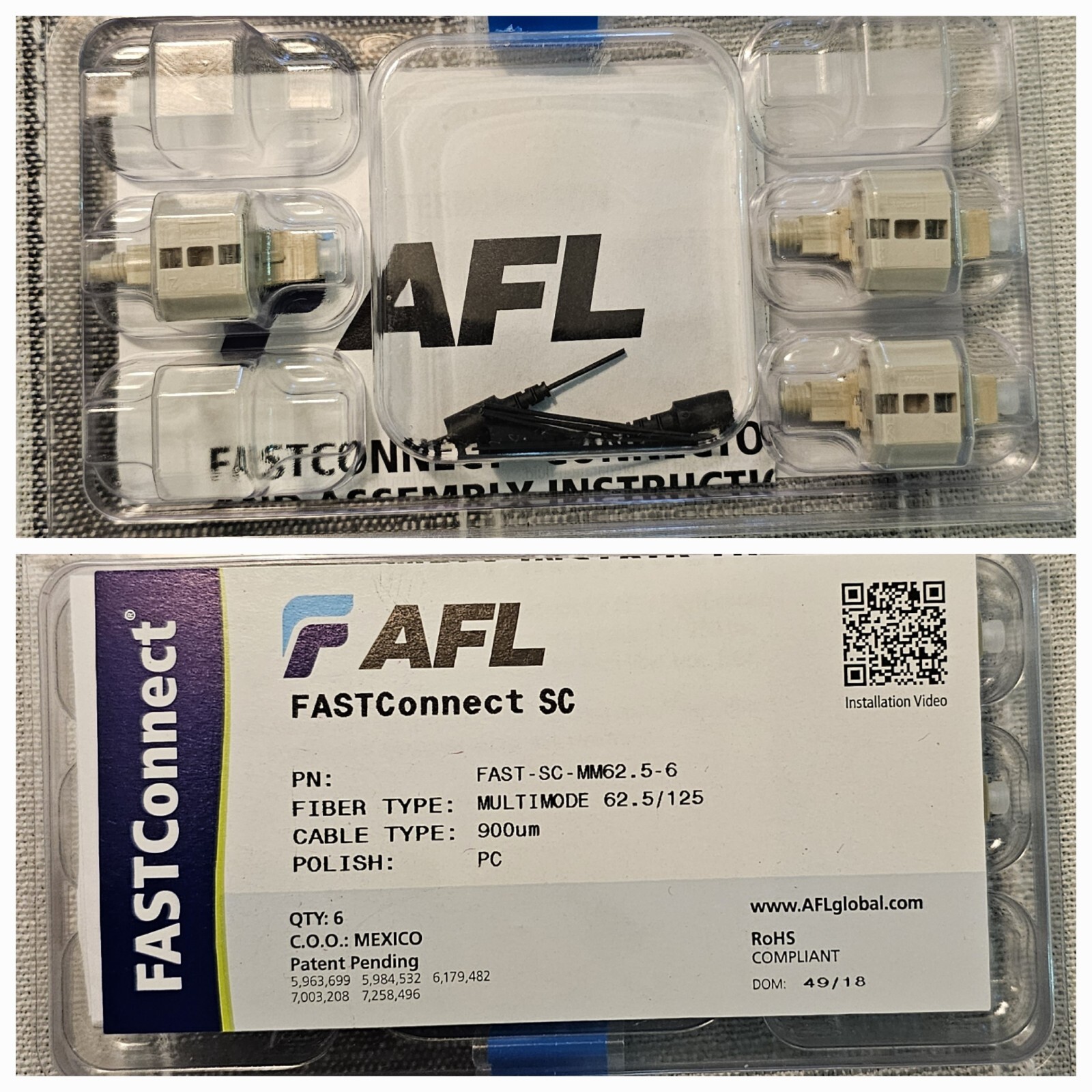 CS001201 AFL FAST fiber connector tool kit with fujikura CT-08 cleaver