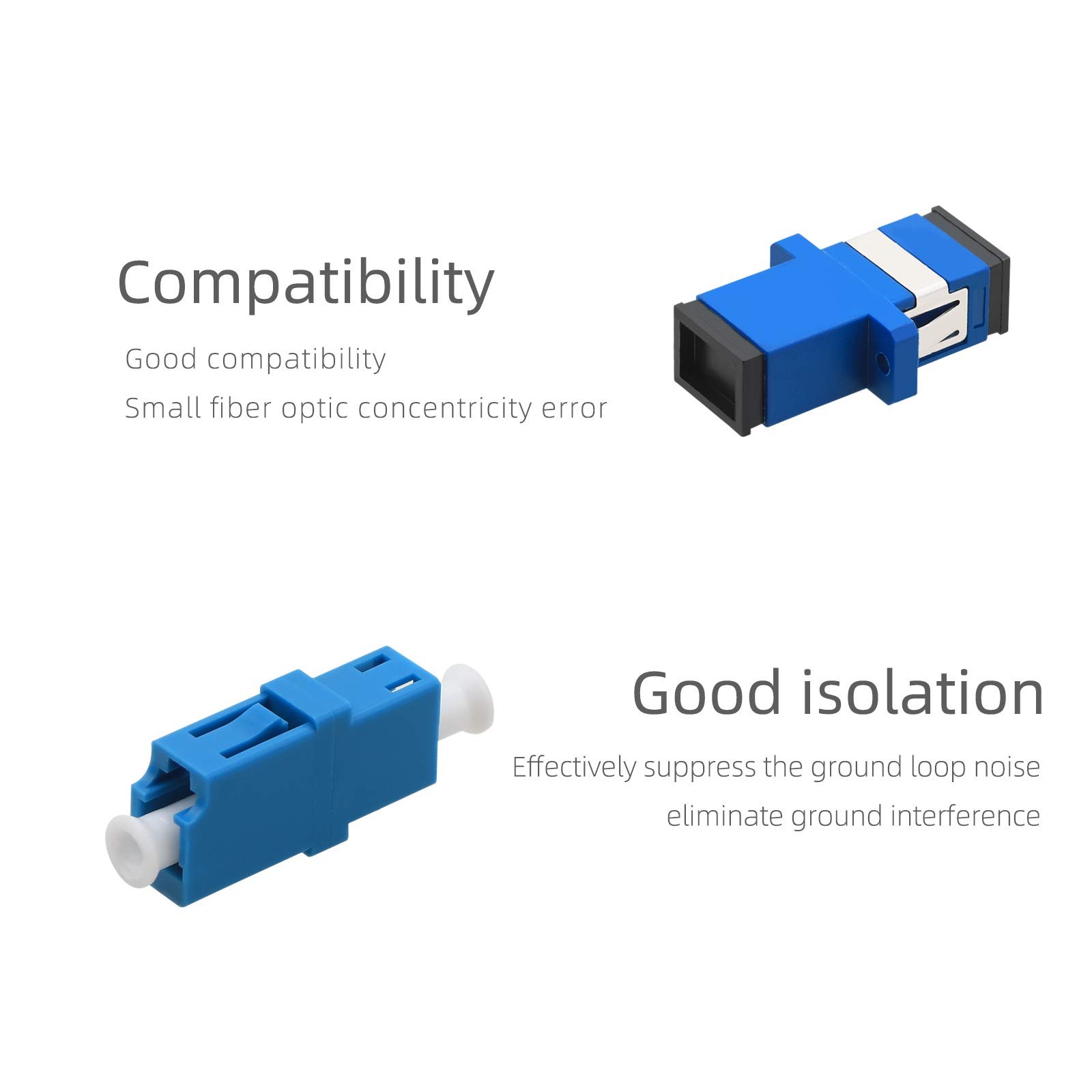 50Pcs/ Lots Fiber Optic Coupler Kit with SC/UPC,SC/APC,FC,LC,ST Five Types of…