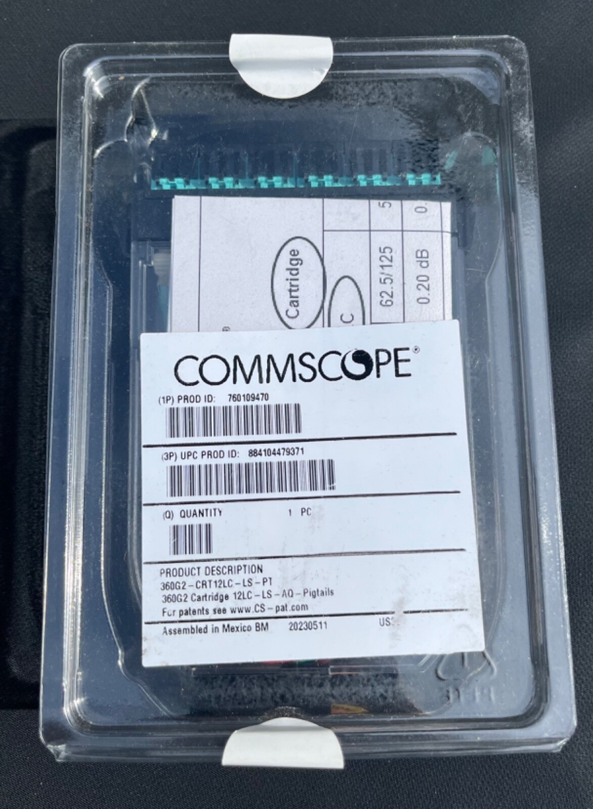 Commscope 360G2 Multimode OM4 Fiber Cartridge 12-LC-LS-AQ-PIGTAILS Cassette 12LC