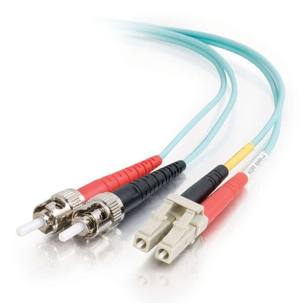 20 PACK LOT 2m LC-ST Duplex 50/125 OM3 Multimode 10GB Fiber Patch Cable Aqua 6FT
