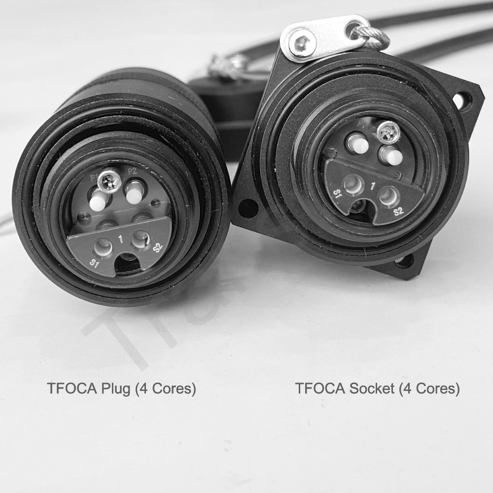 32.8FT 4 Cores Tactical Fiber Optic Assemblies TFOCA Compatible M83526 Connector