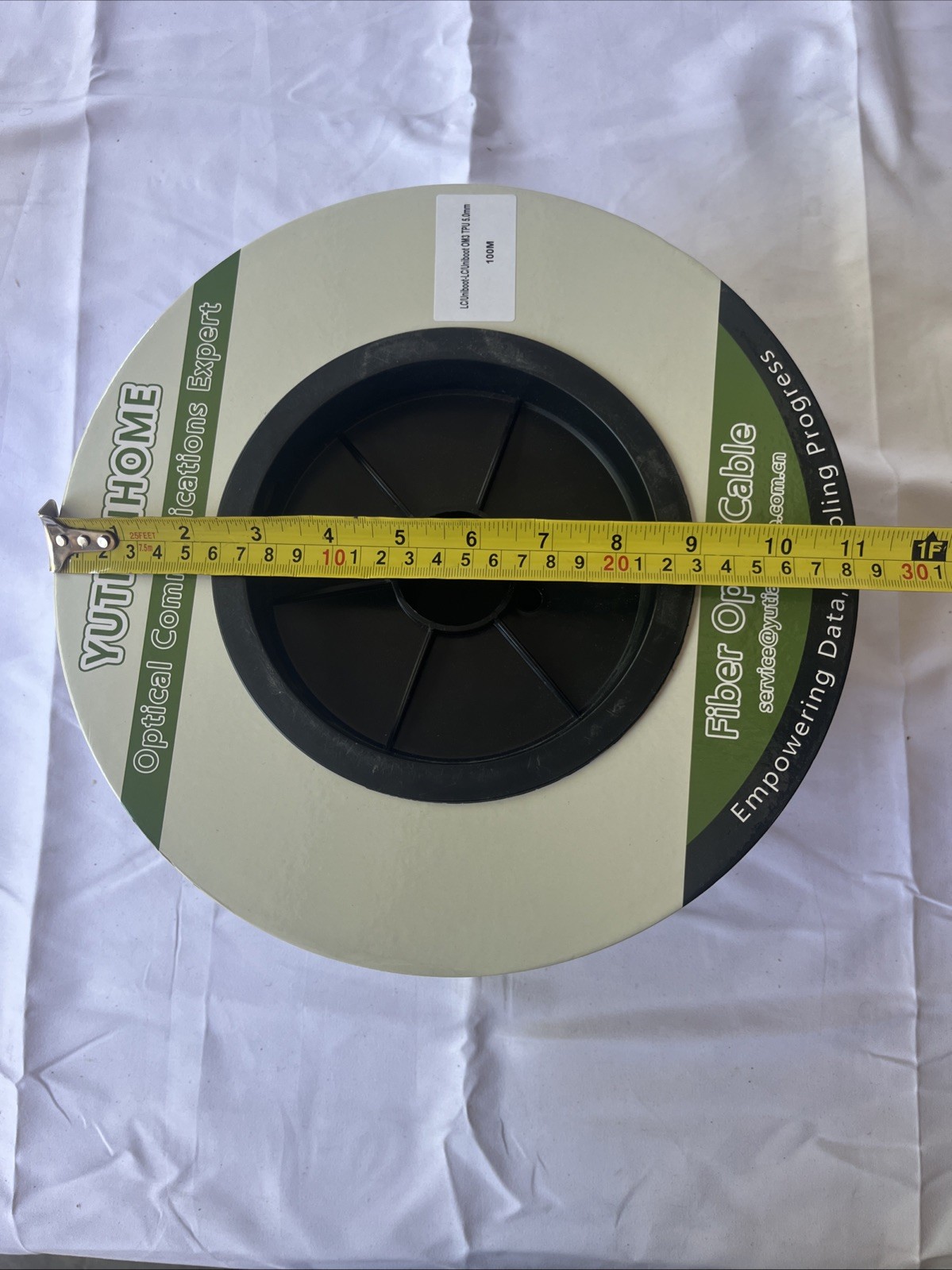 330Ft Outdoor Armored LC-LC Fiber Patch Cable, Duplex Multimode 40Gb OD-5mm
