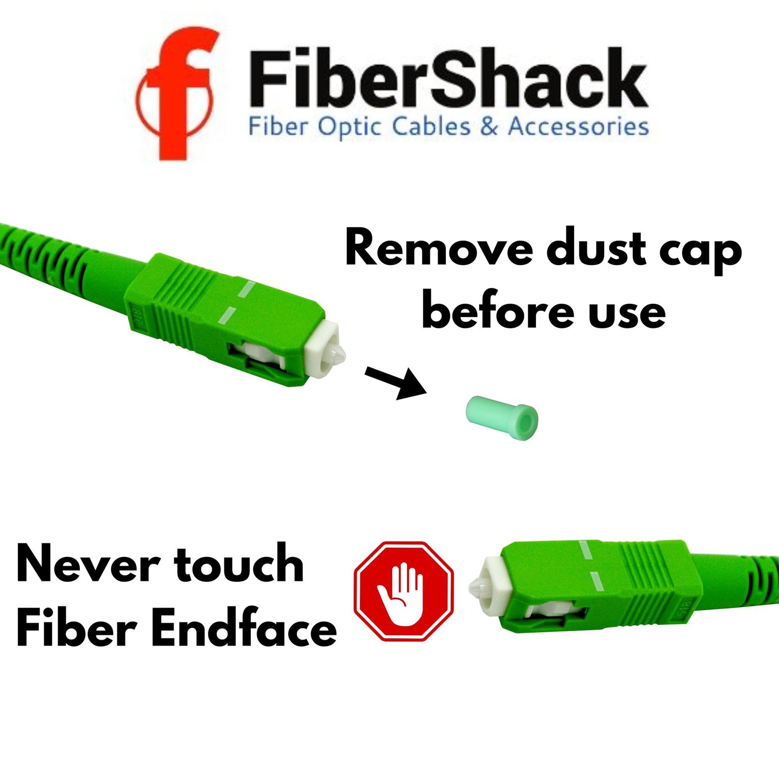 Fibershack – White SC/APC Fiber Optic Internet Cable 30ft – 10M SCAPC Simplex…