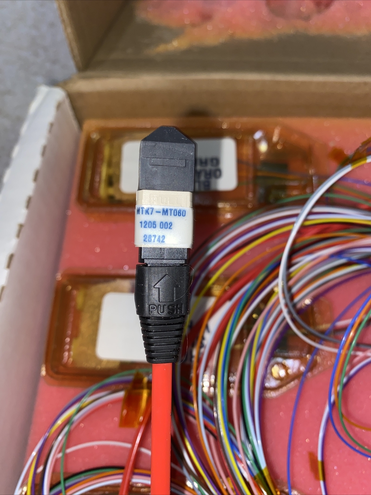 MPO/MTP Male-24XFC Type A Breakout Fiber Optic Cable 50/12 Multimode Patch Cord