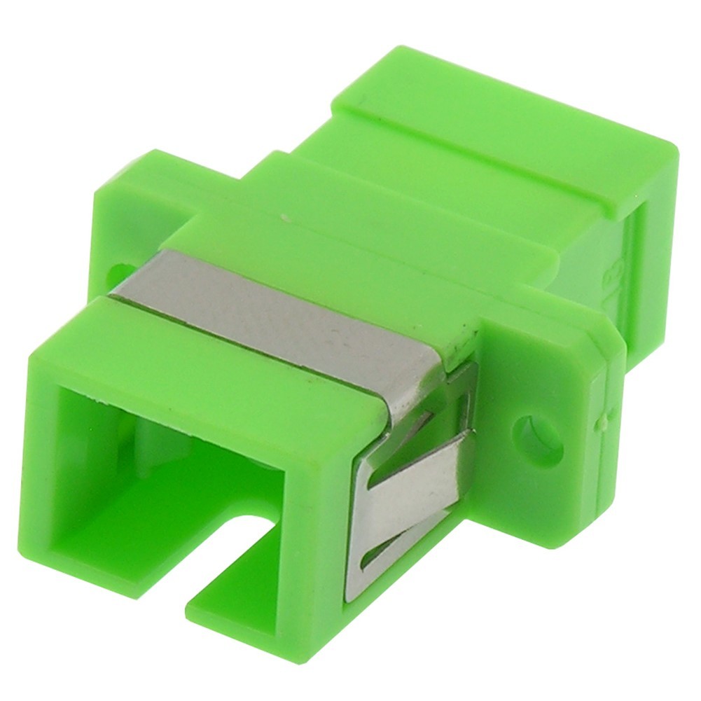 6x SC APC Simplex Singlemode Flange Fiber Optic Coupler Adapter Connector Green
