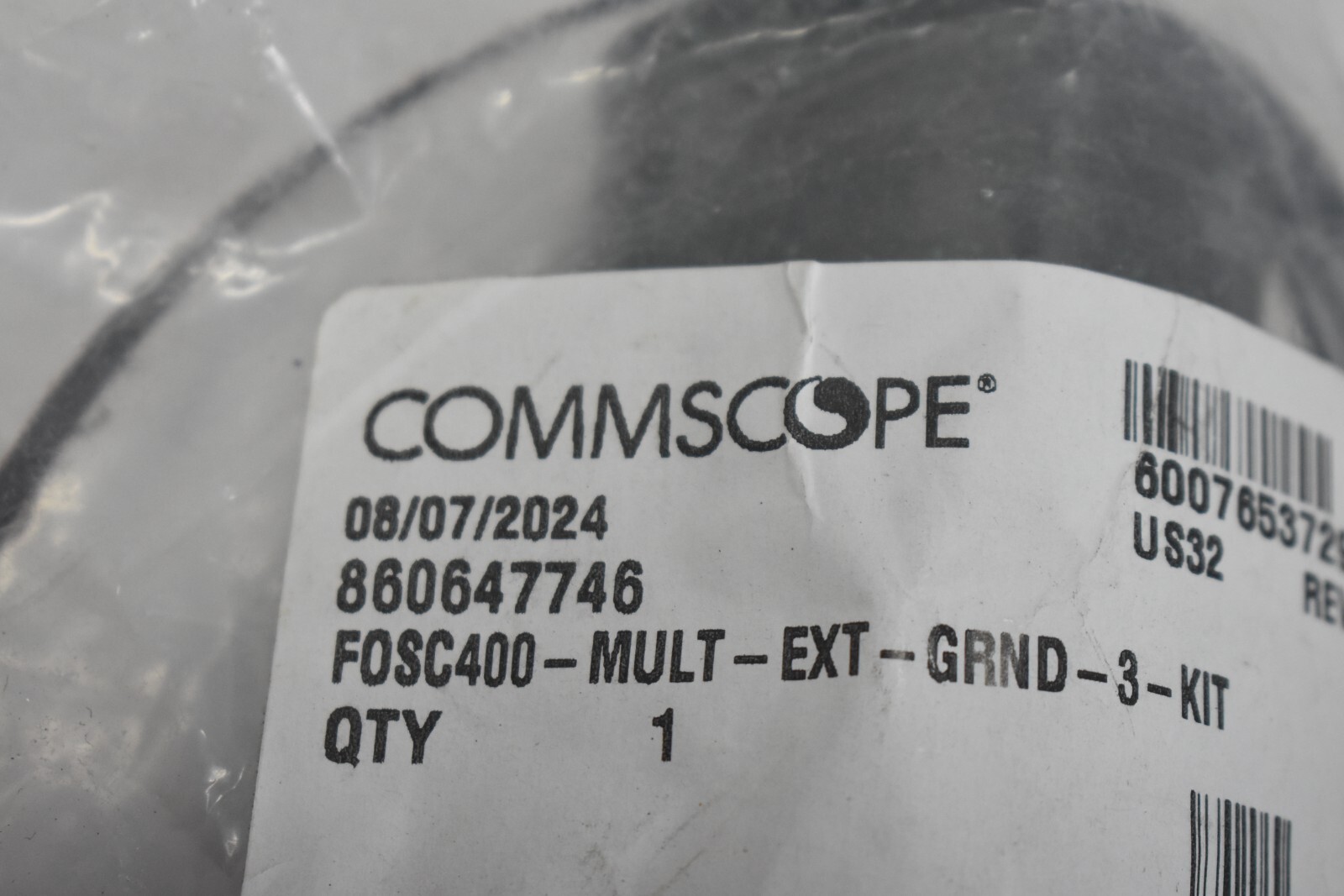 Commscope 860647746 FOSC400-MULT-EXT-GRND-3-KIT Black Plastic Tube 6007653729
