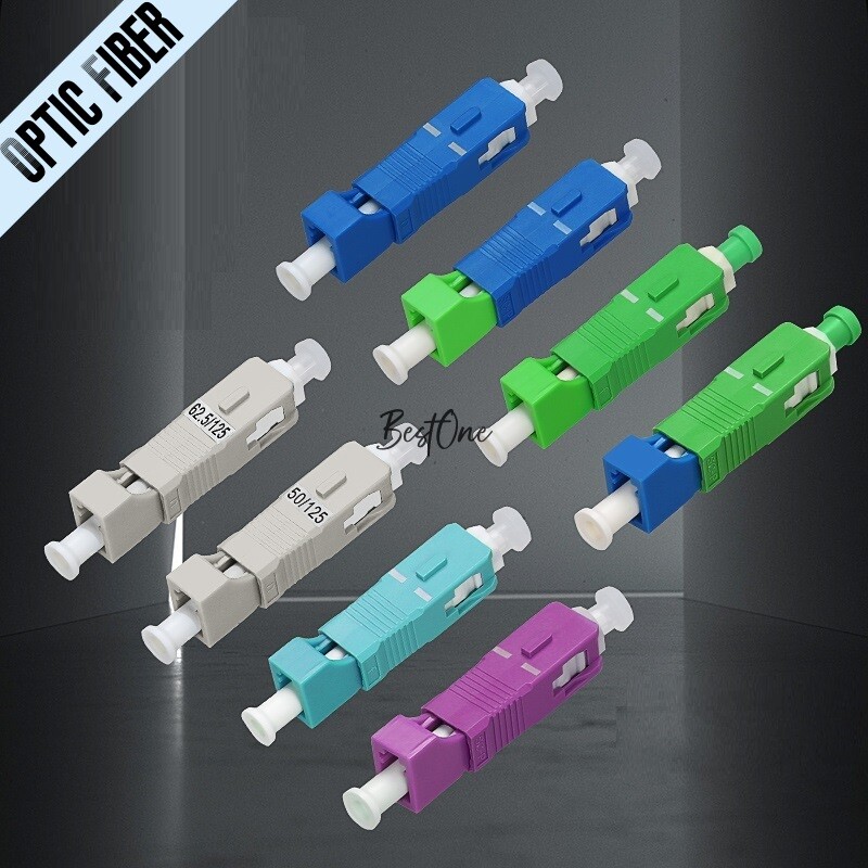 10Pcs SC Male to LC Female UPC APC SM/MM OM3 OM4 Adapter Fiber Optical Converter