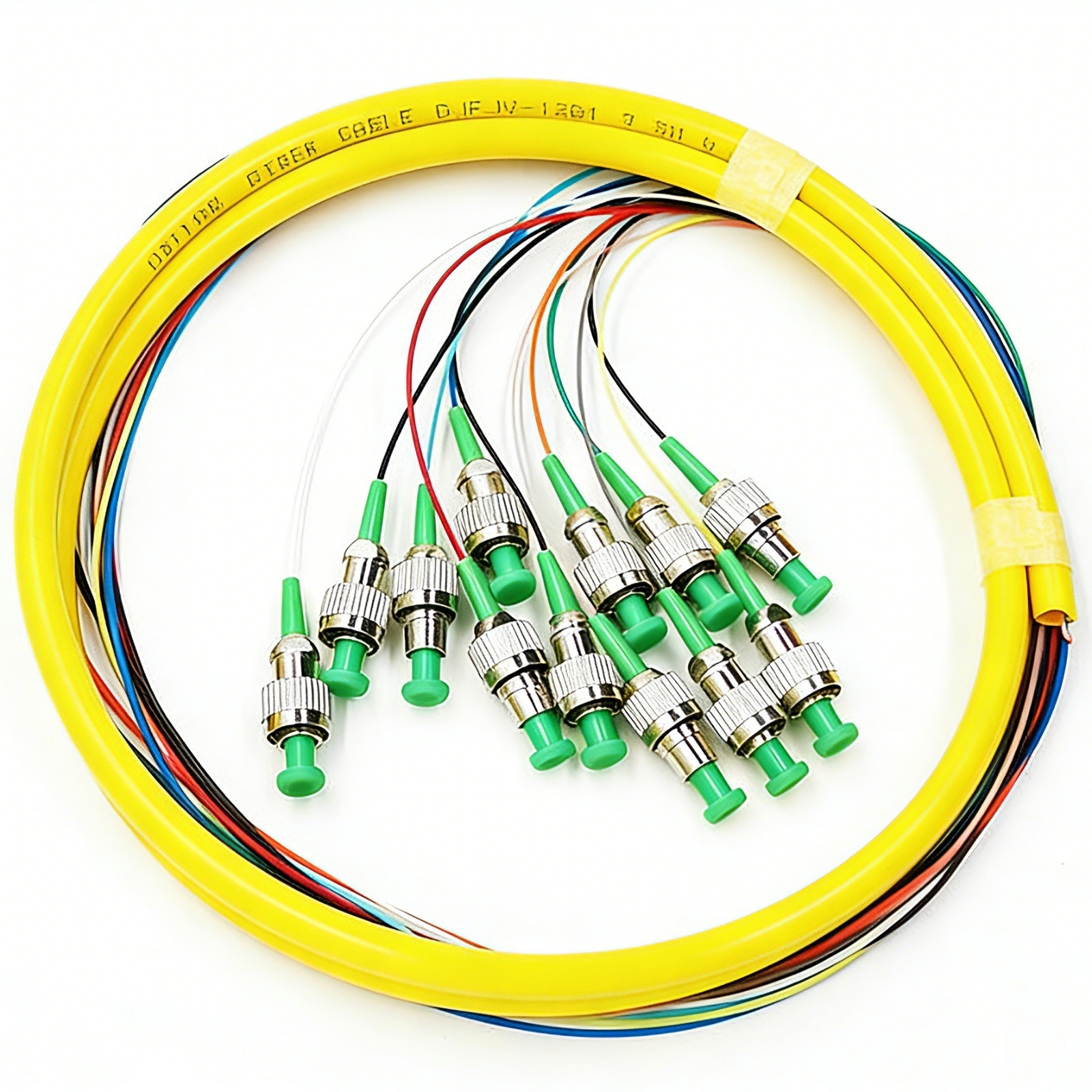 1M 12 Fiber SC LC FC ST APC SingleMode Bunch Fiber Optic Pigtail SM 9/125 Pigtai