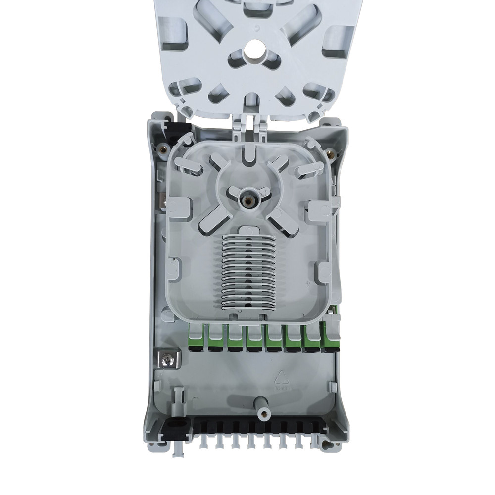 FTTH Fiber Termination Box 8 Ports IP55 8 Adapters SC/APC Wall-mounted Anti-UV