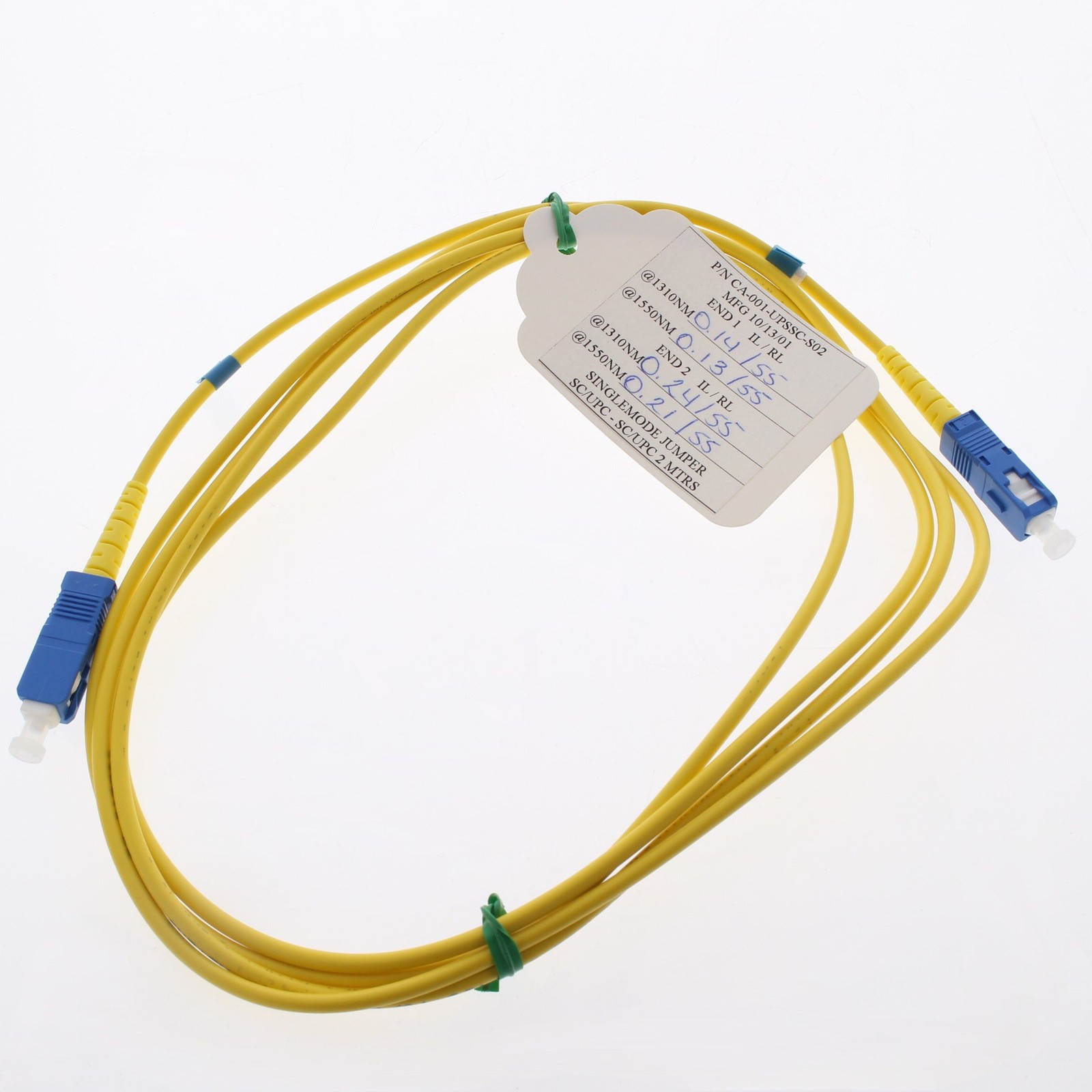 Leviton UPSSC-S02 Fiber Optic Single-Mode Simplex Patch Cable Cord SM SC UPC 2M