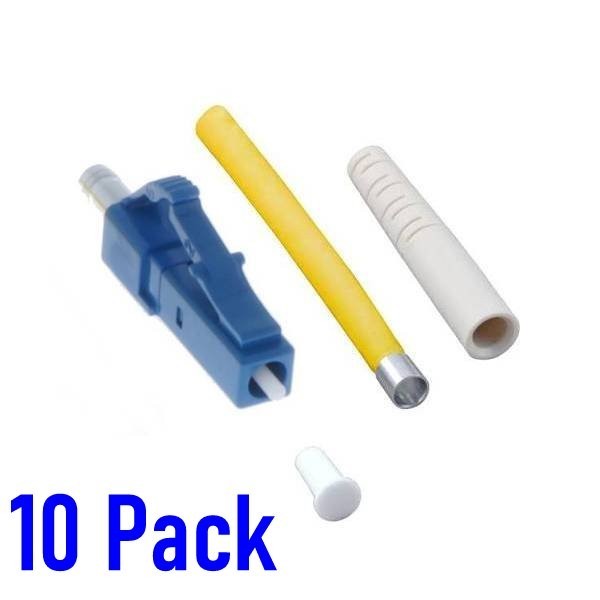 10 Pack LC/UPC Fiber Optic Simplex Singlemode 2.0mm Connector Adapter