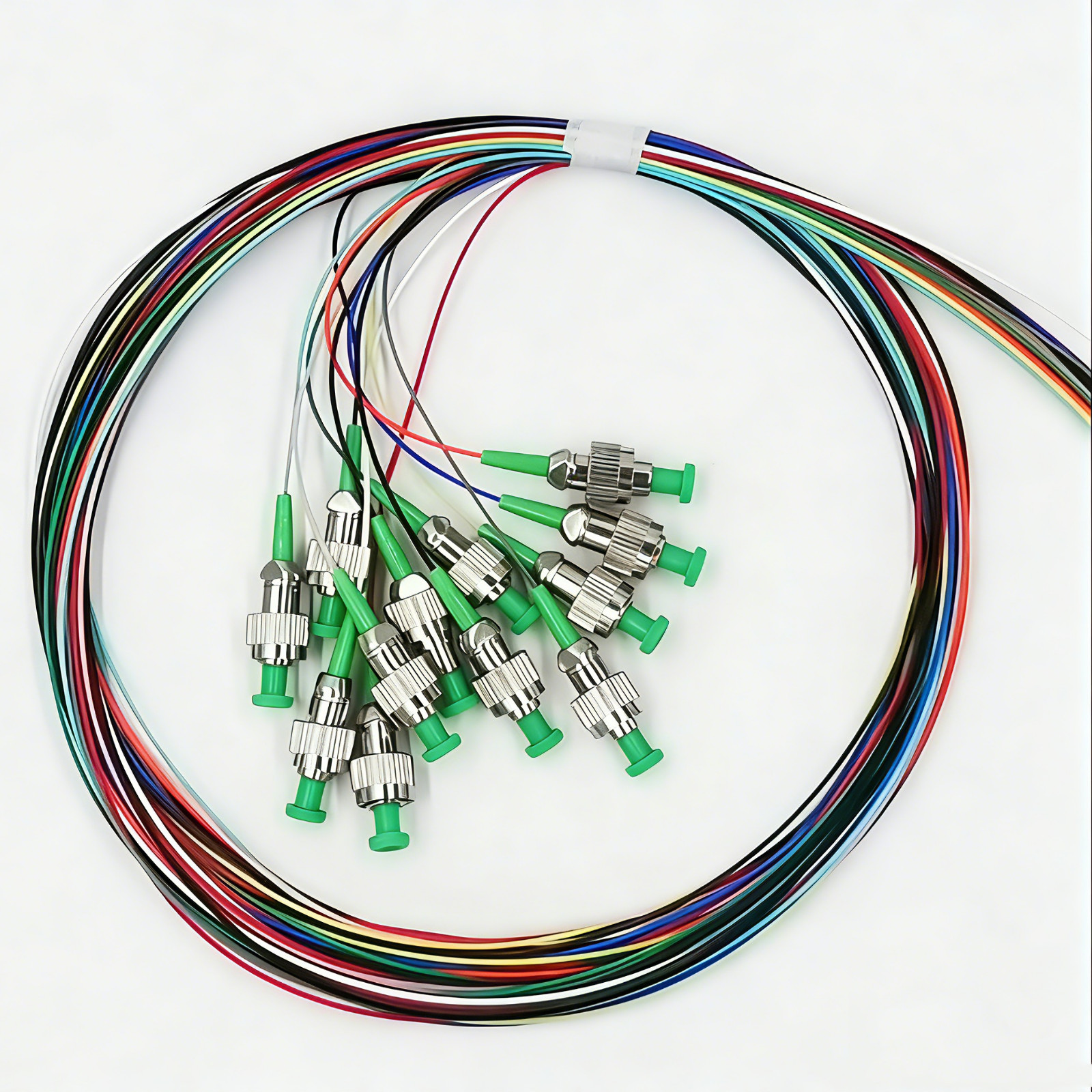 1M 12 Fiber SC LC FC ST APC SingleMode Bunch Fiber Optic Pigtail SM 9/125 Pigtai