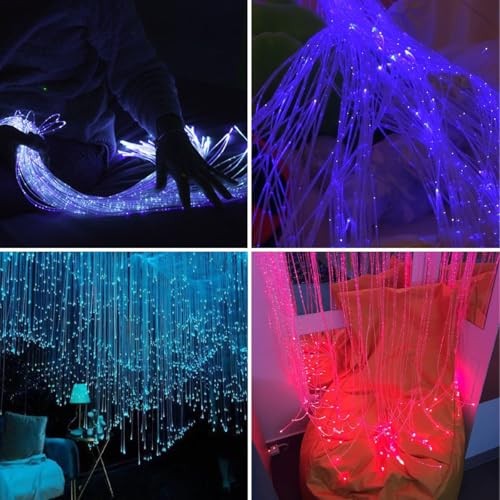 50pcs 6.5ft Side Glow Fiber Optic Sensory Light for Autism 50pcs 0.03in
