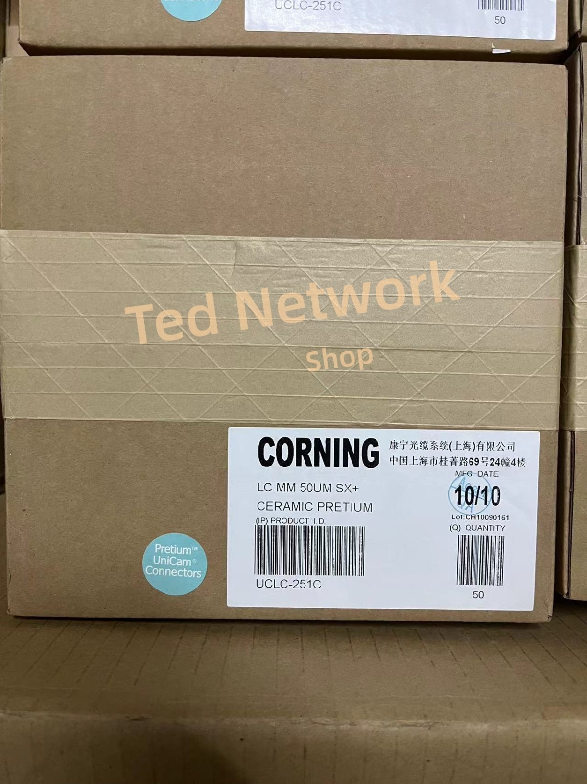 50 Pack/Box Corning UCLC-251C Fiber optic connector LC multimode OM3 NEW