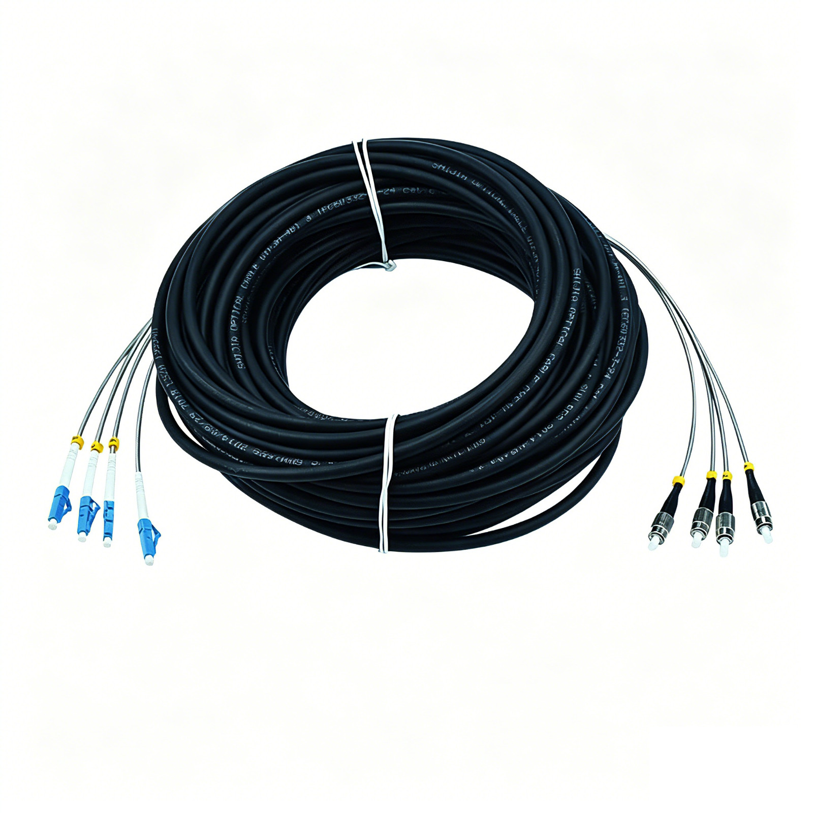 30M LC SC FC ST 4Core SingleMode 9/125 Outdoor Fiber Optic Patch Cord FTTH Cable