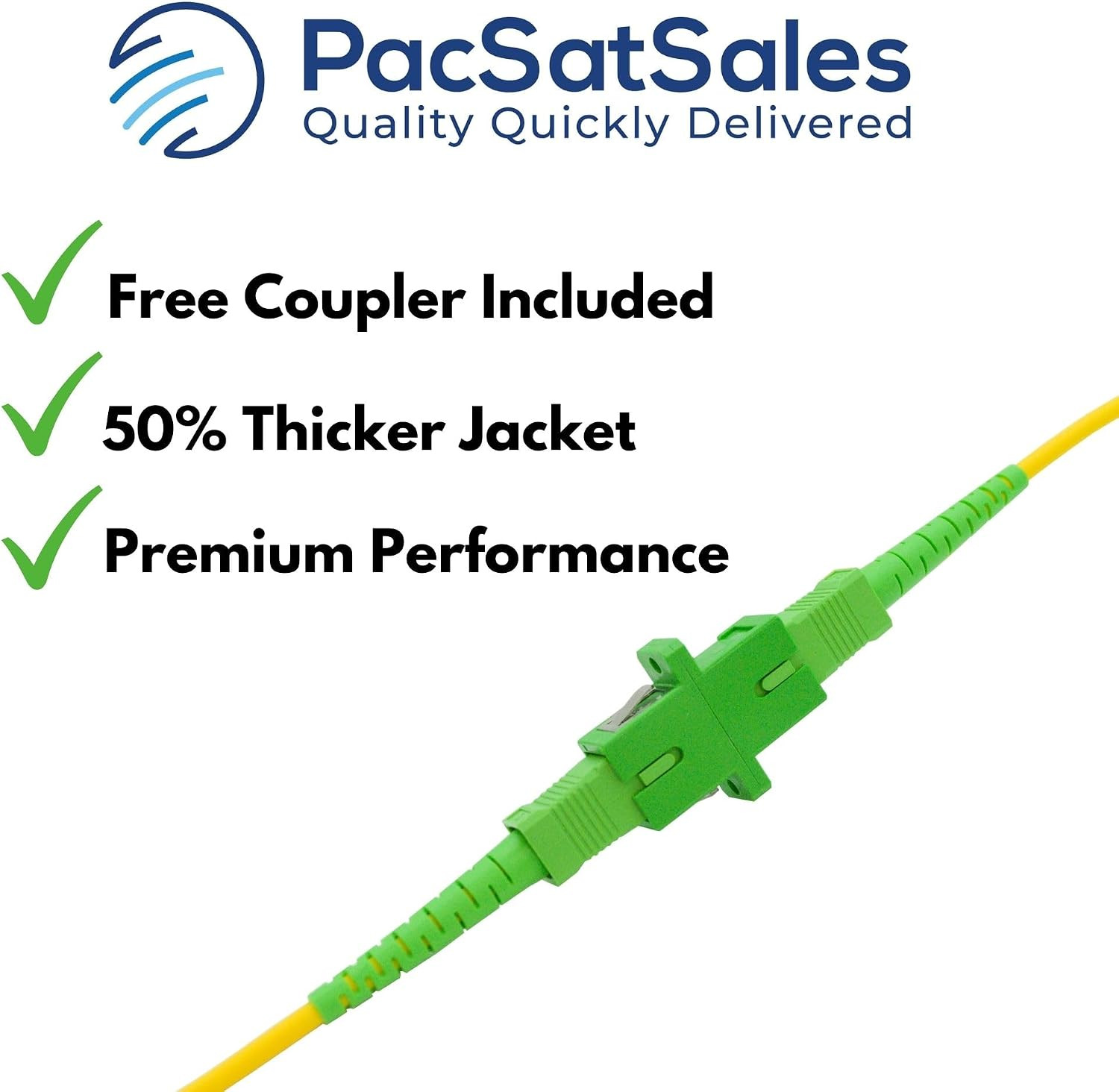 SC/APC Fiber Optic Internet Cable 50Ft – 15M SCAPC Simplex Single Mode Cable & C