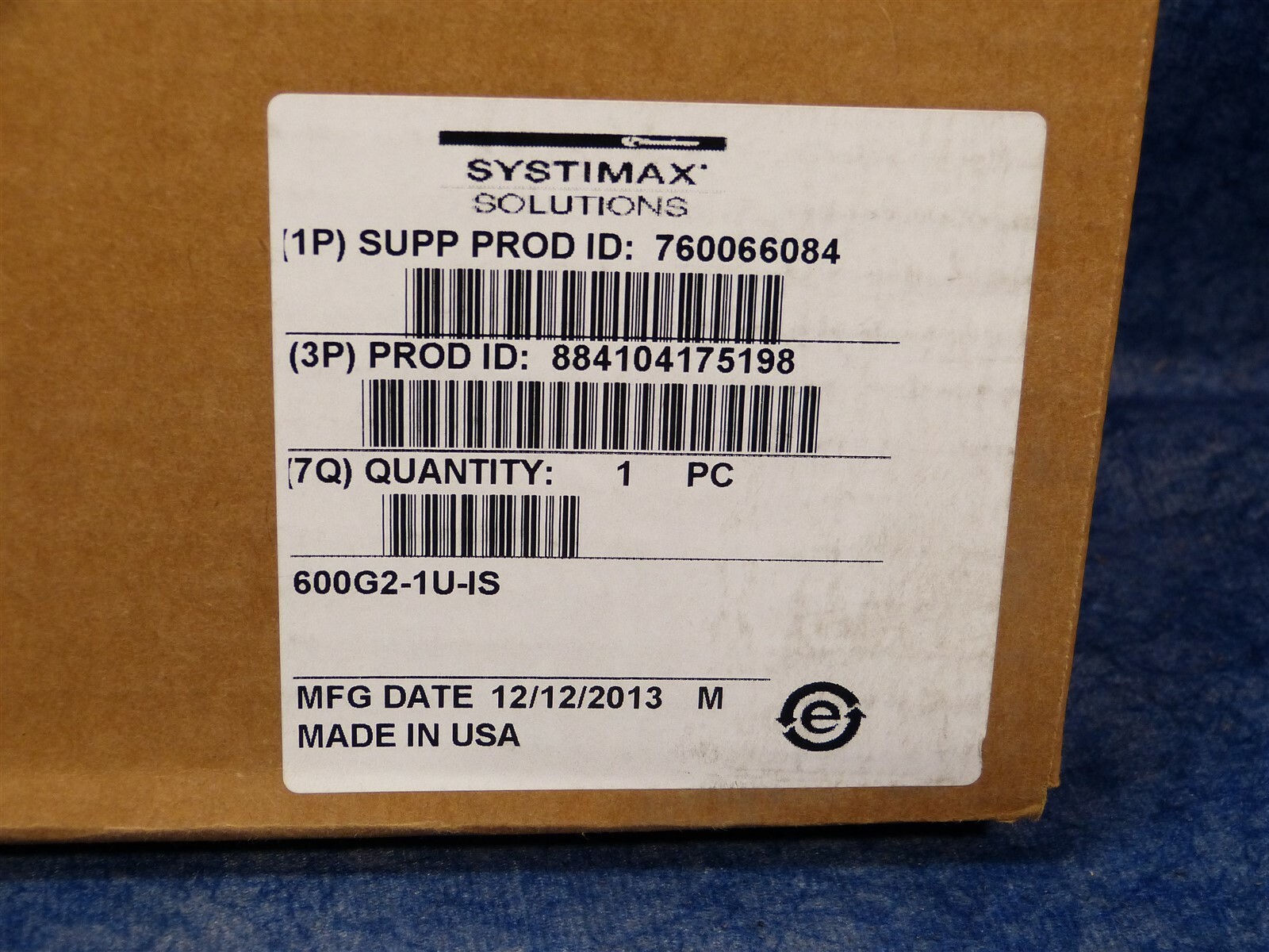 Commscope 760066084 SYSTIMAX FOADAPTER PANEL SHELF FOR 3-DM2 MODULES 600G2-1U-IS