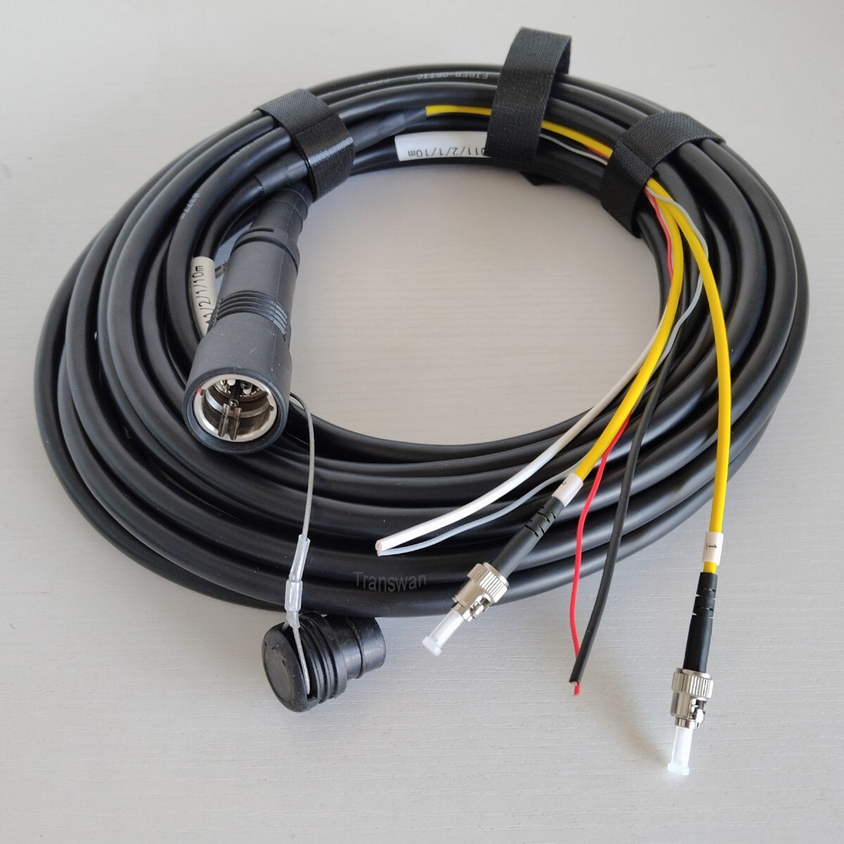 SMPTE Hybrid Cable PUW Breakout to 2 x SM Fibers + 4 x Lines 10 Meters (32FT)